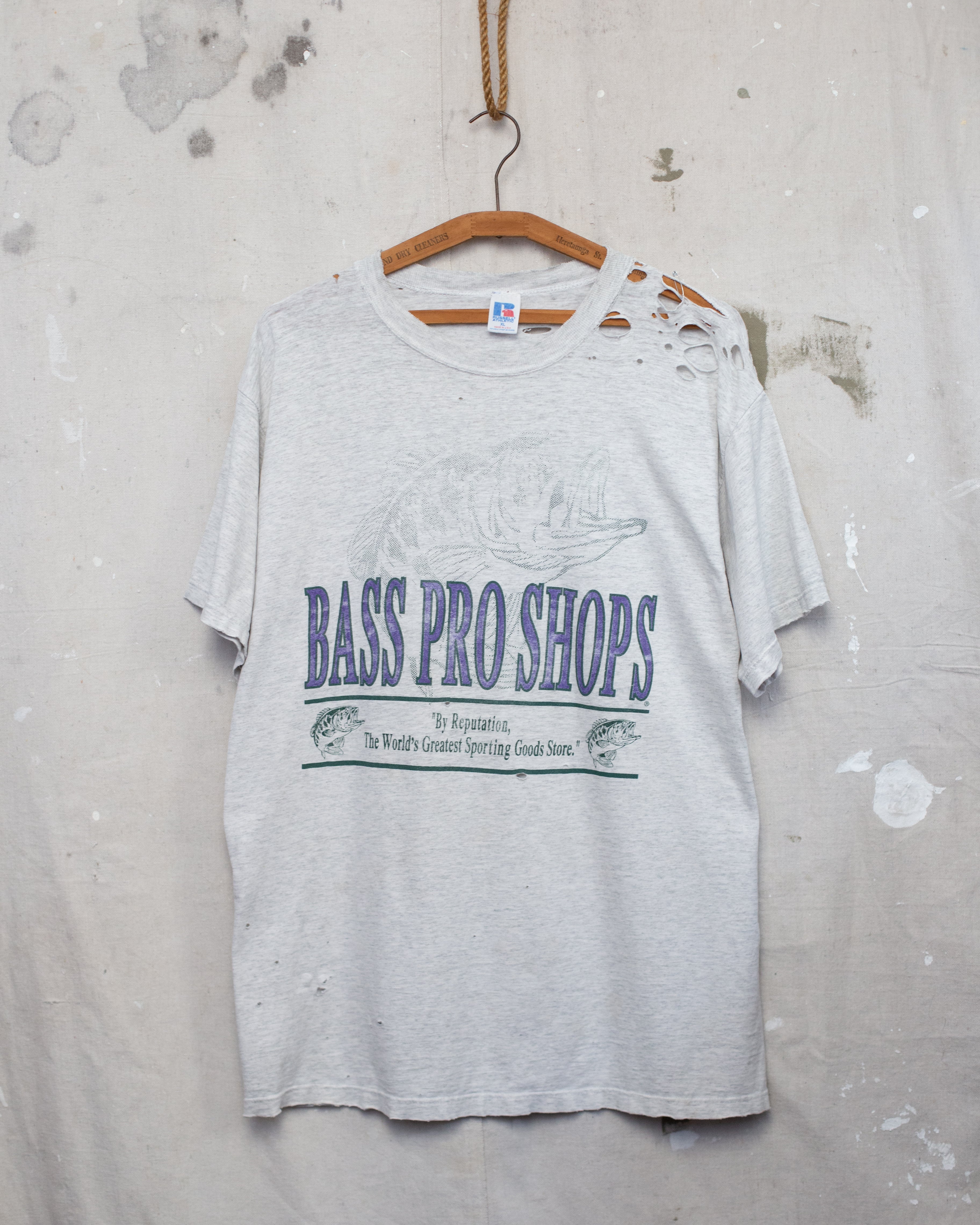 1990S Thrashed Bass Pro Shops Tee - XL