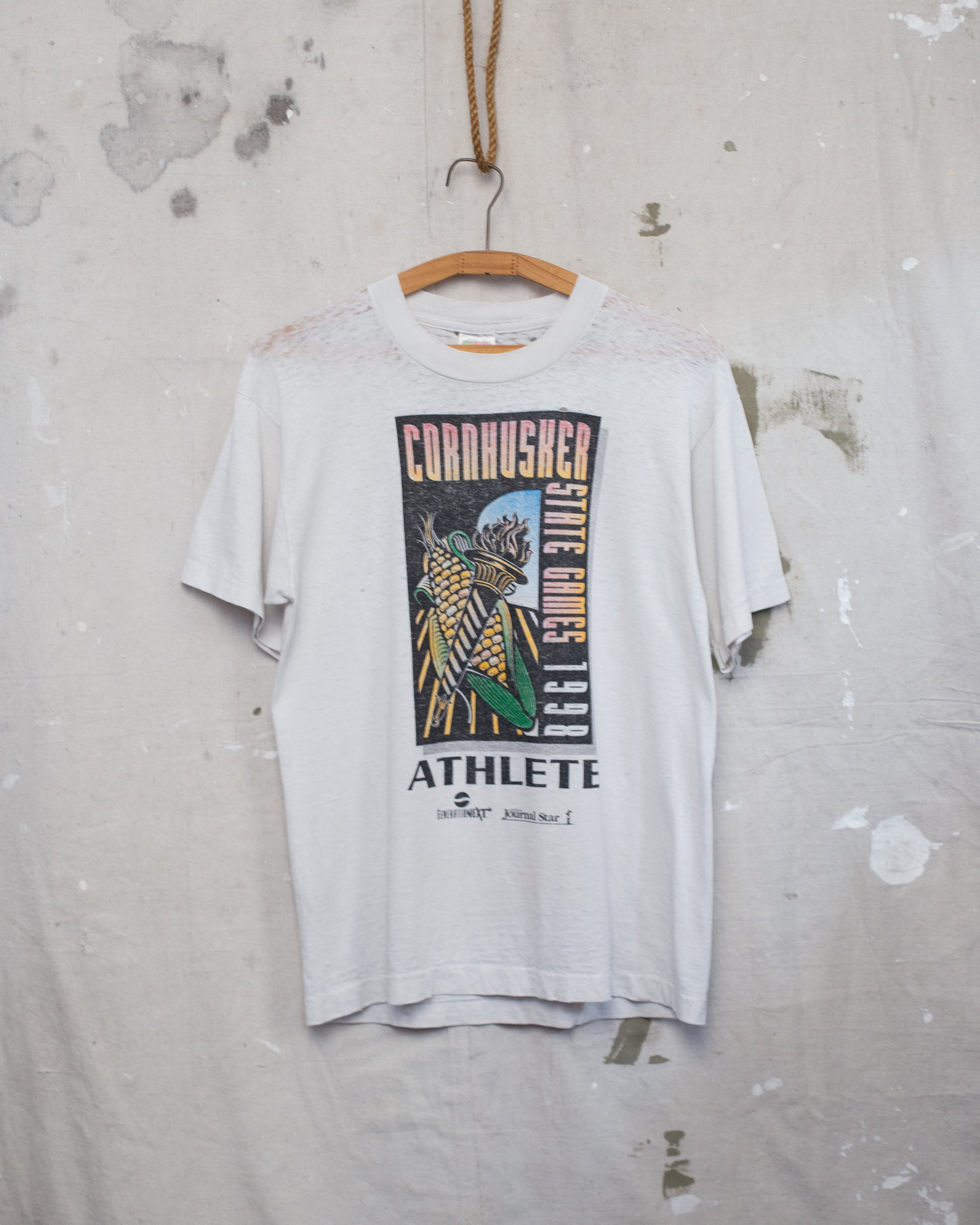 1990S Thrashed Cornhuskers Sate Games Tee - M