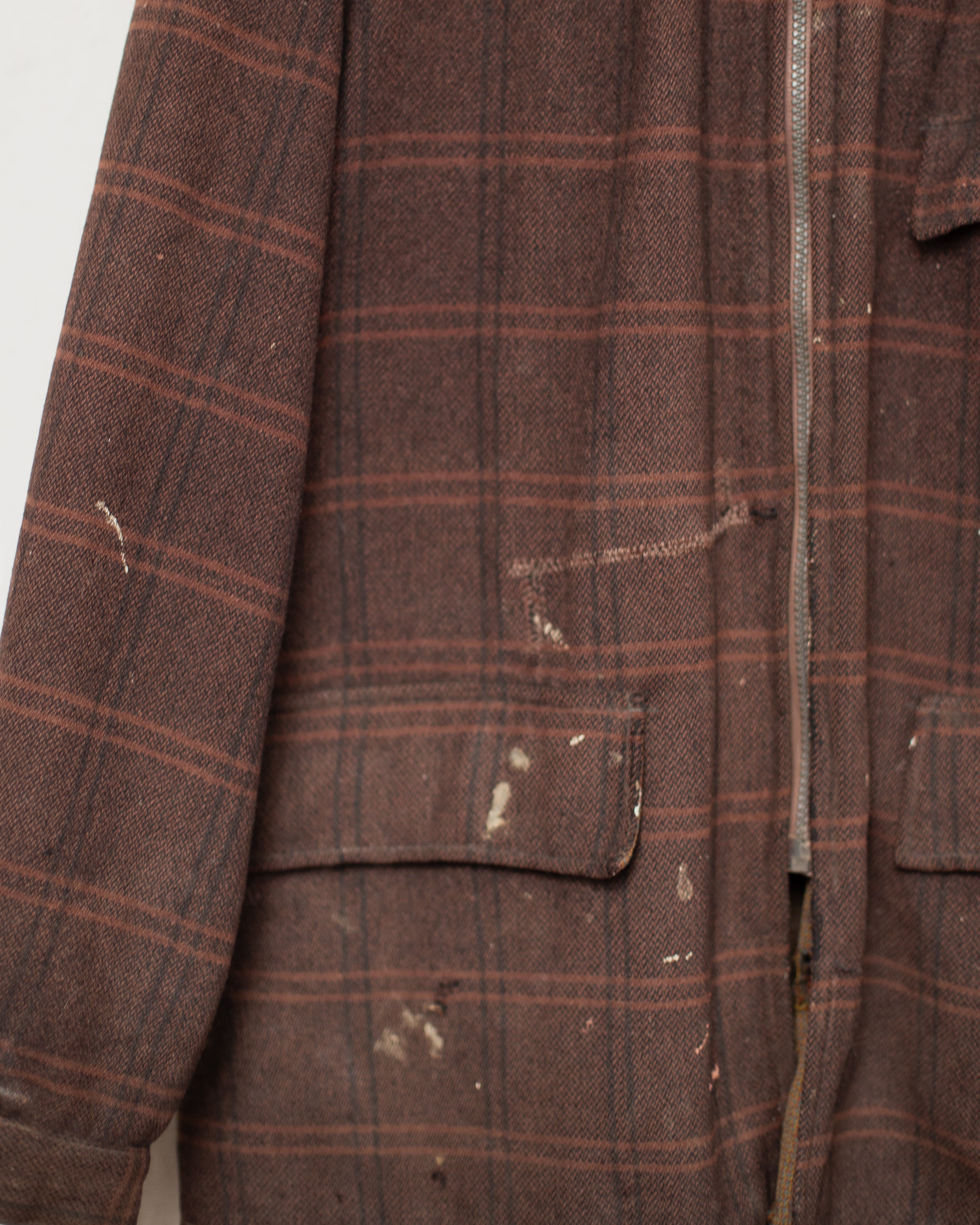 1960/70S Thrashed And Repaired Swanndri - M