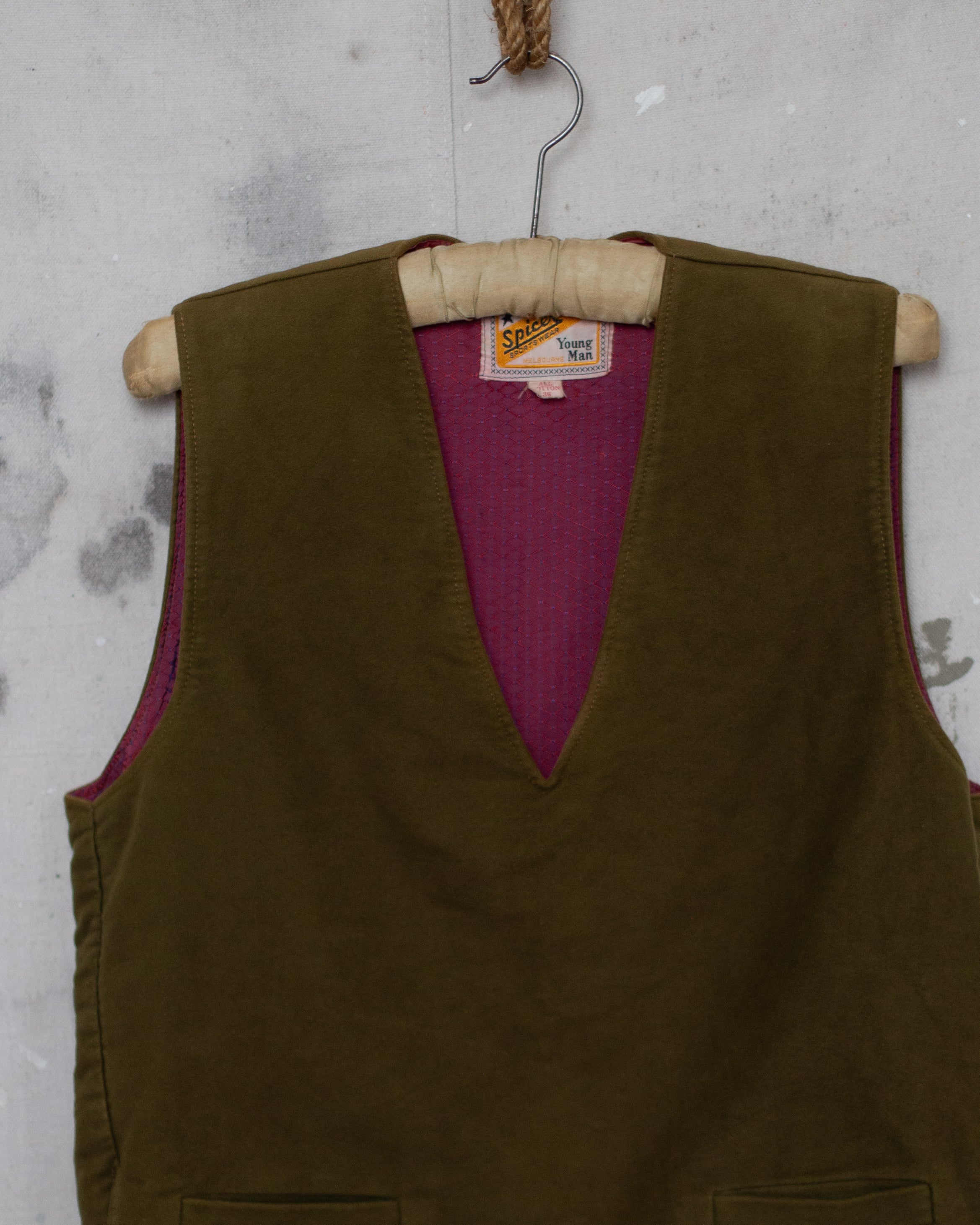 1960S Pull Over V-Neck Vest - XS/S