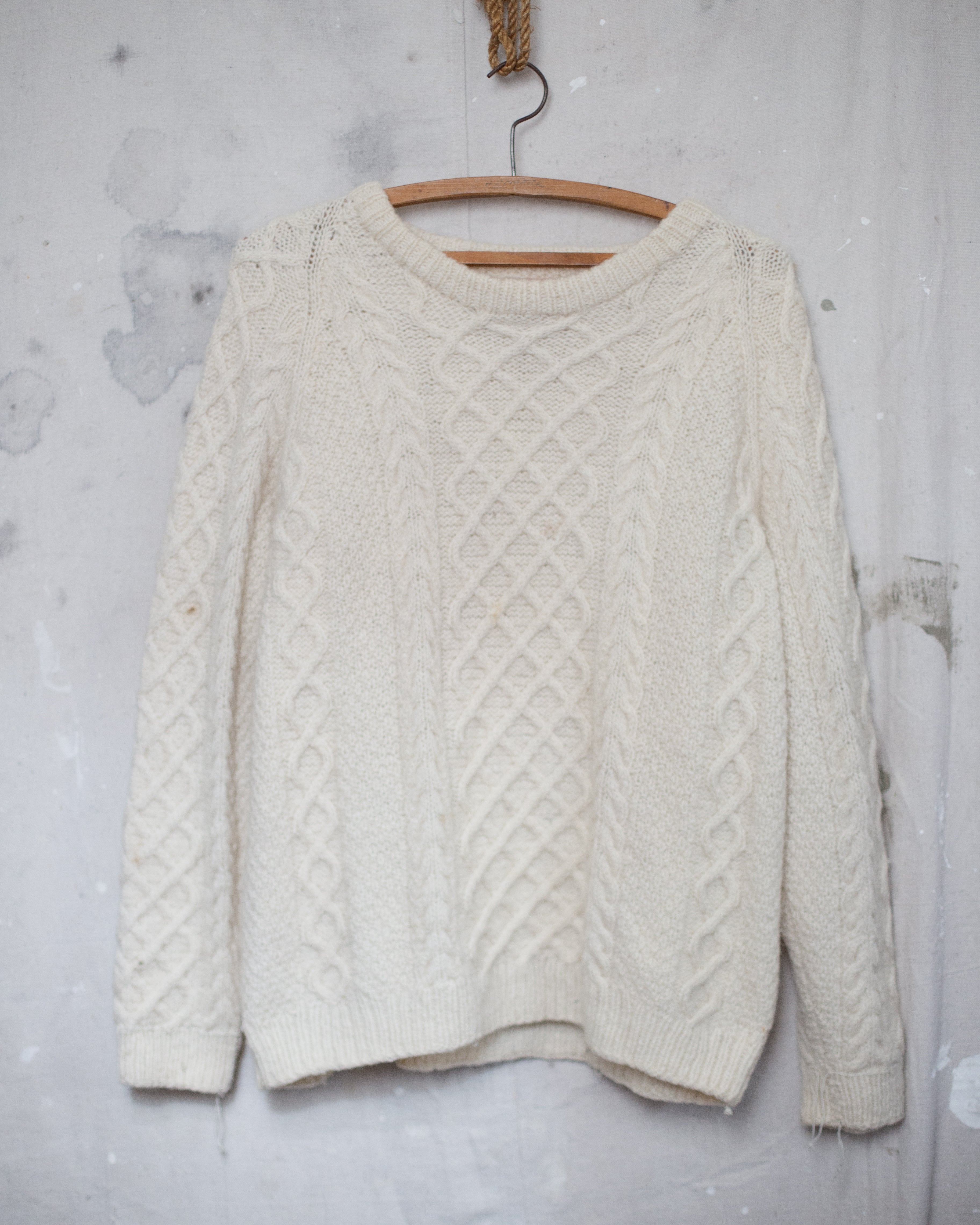 1970S Coroner Handknits Cable Knit - L