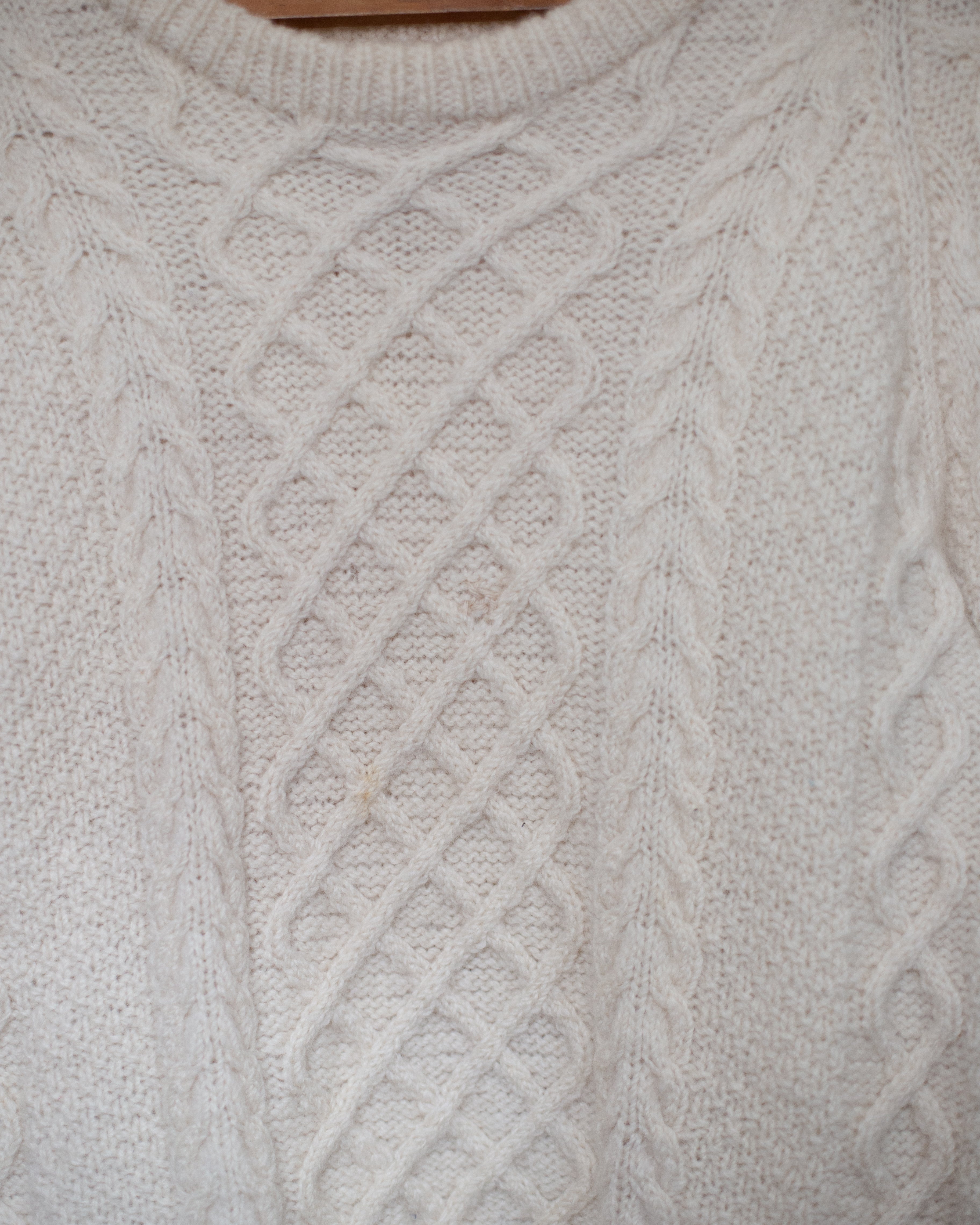 1970S Coroner Handknits Cable Knit - L