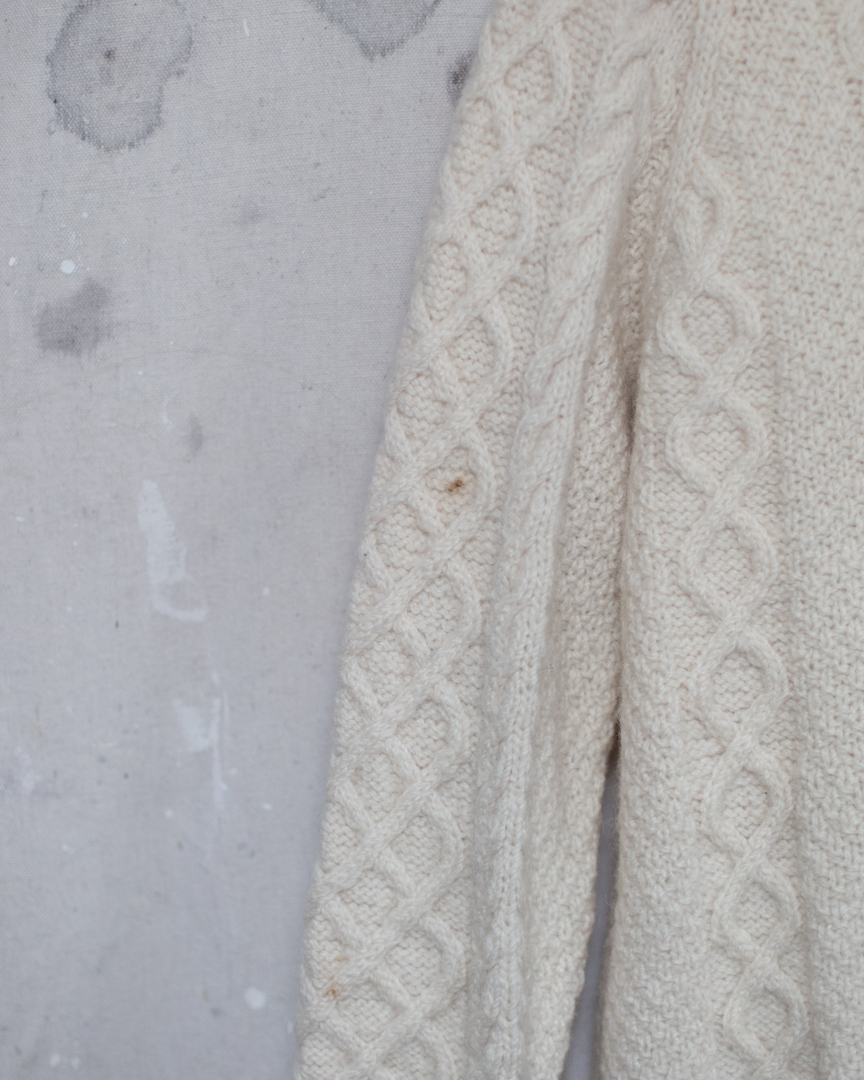 1970S Coroner Handknits Cable Knit - L