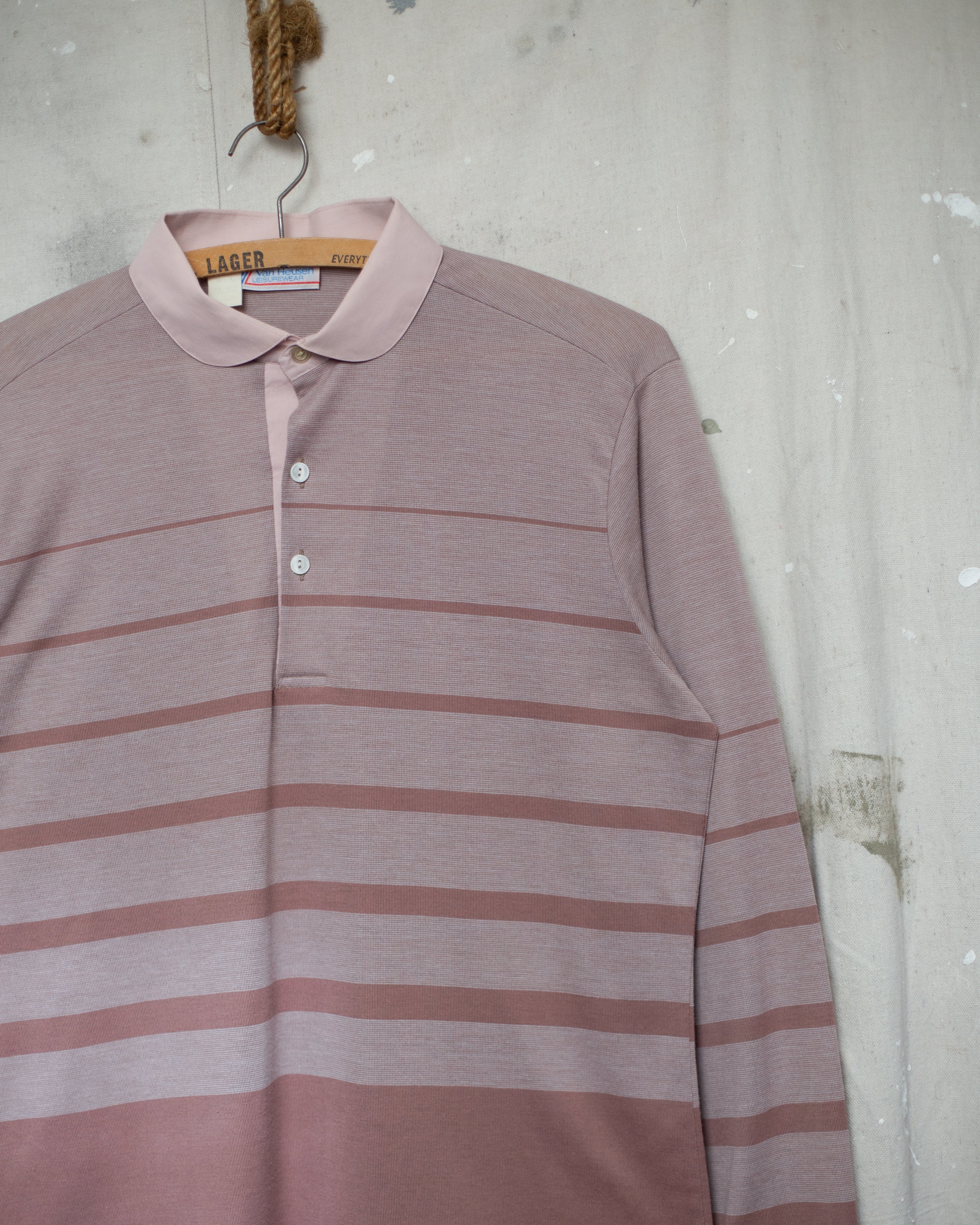 1980S Van Heusen Longsleeve Polo - L