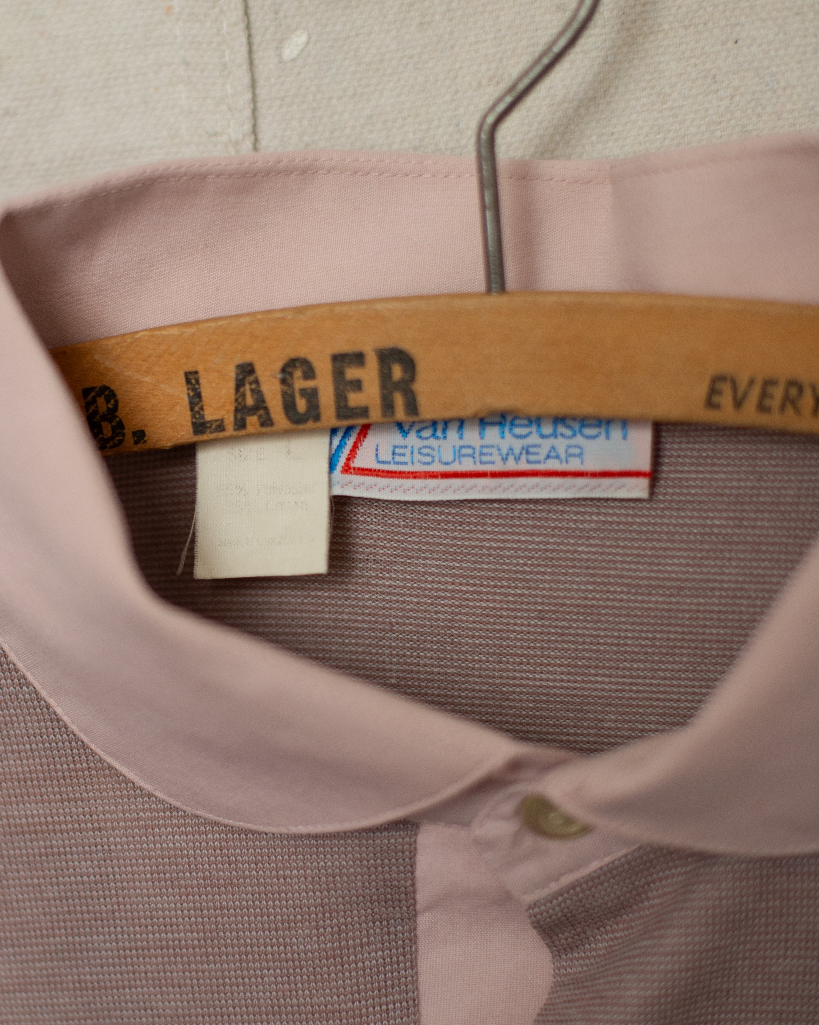1980S Van Heusen Longsleeve Polo - L