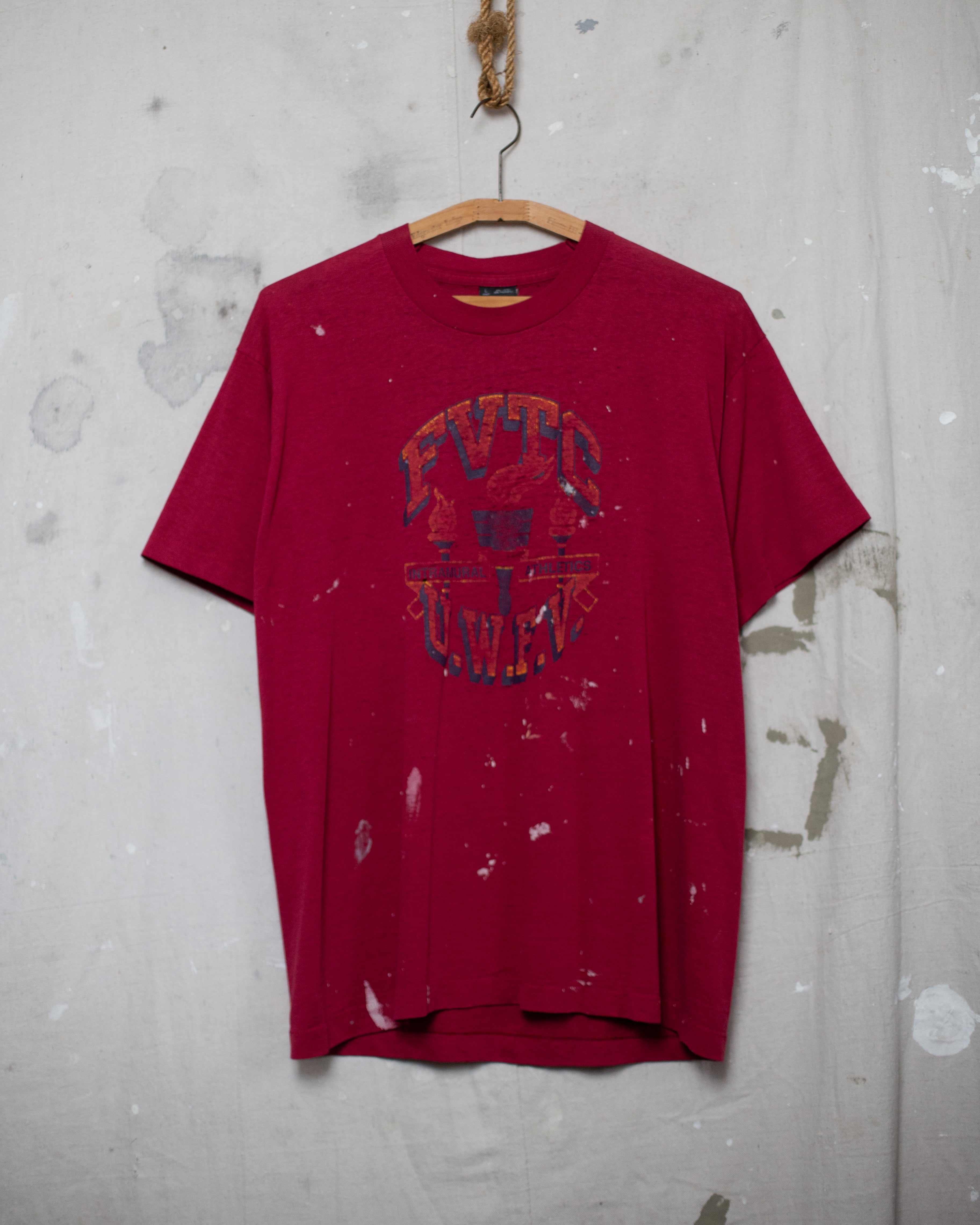 1990S Thrashed Paint Splatter tee - L