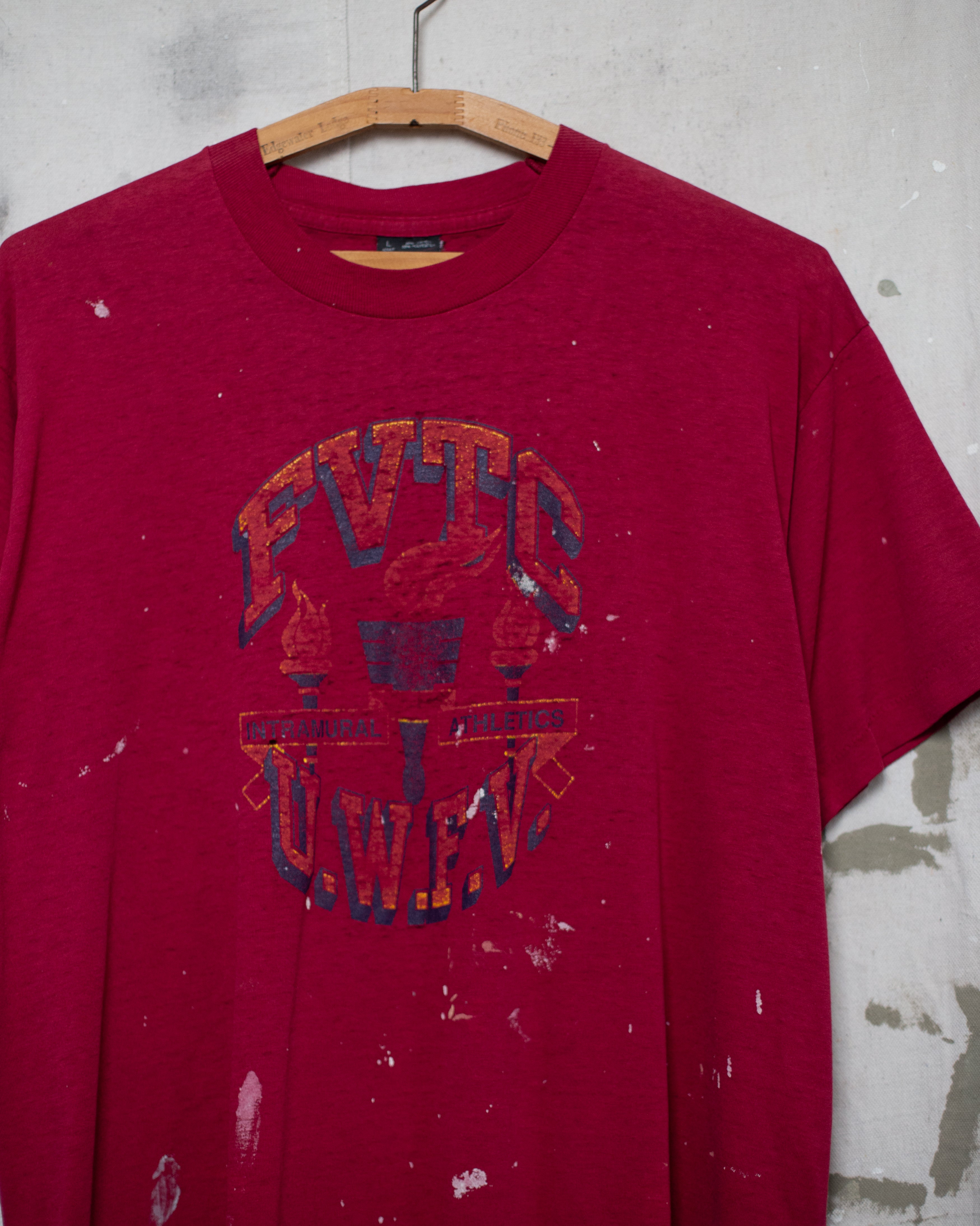 1990S Thrashed Paint Splatter tee - L