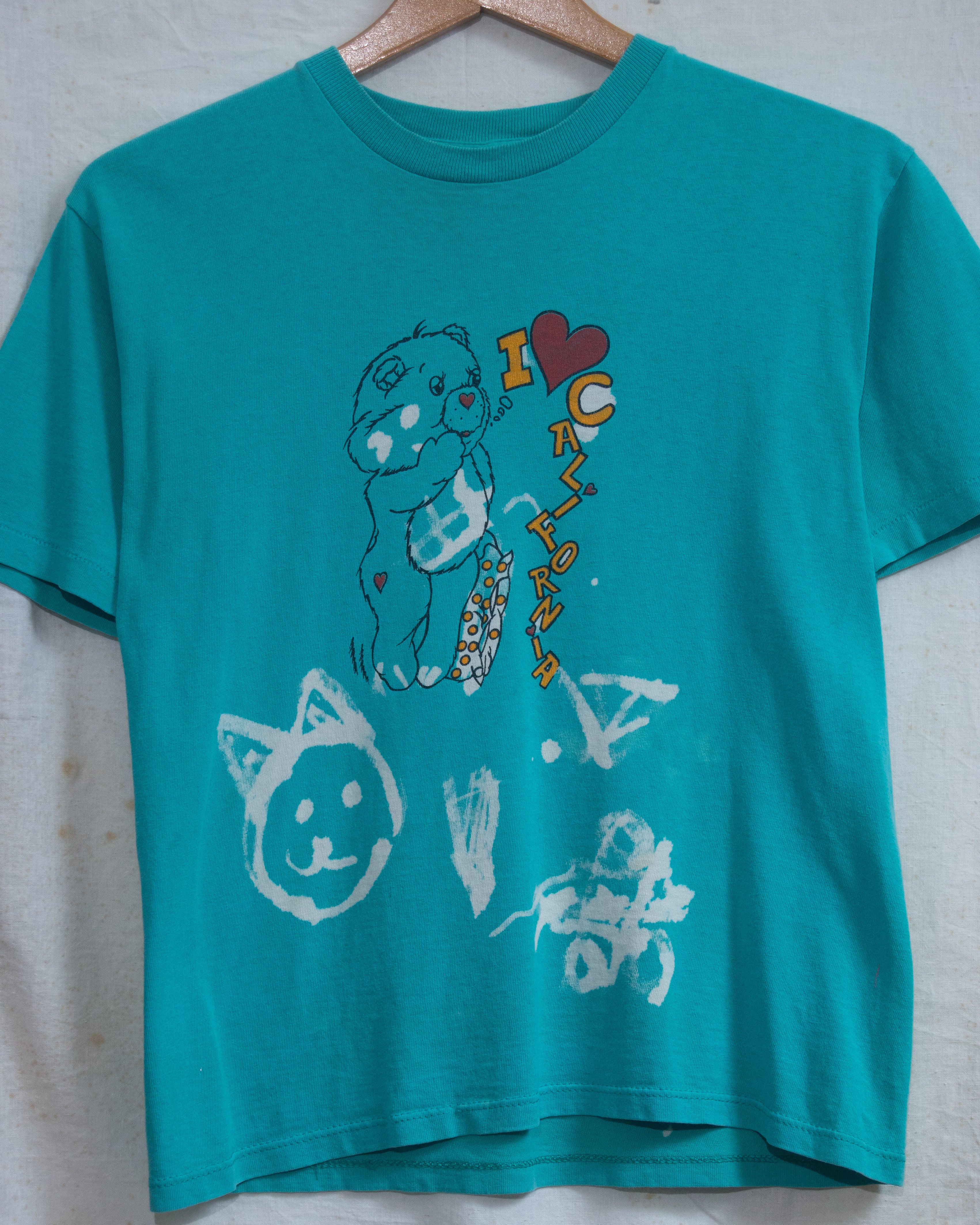 90s bleached care bears tee