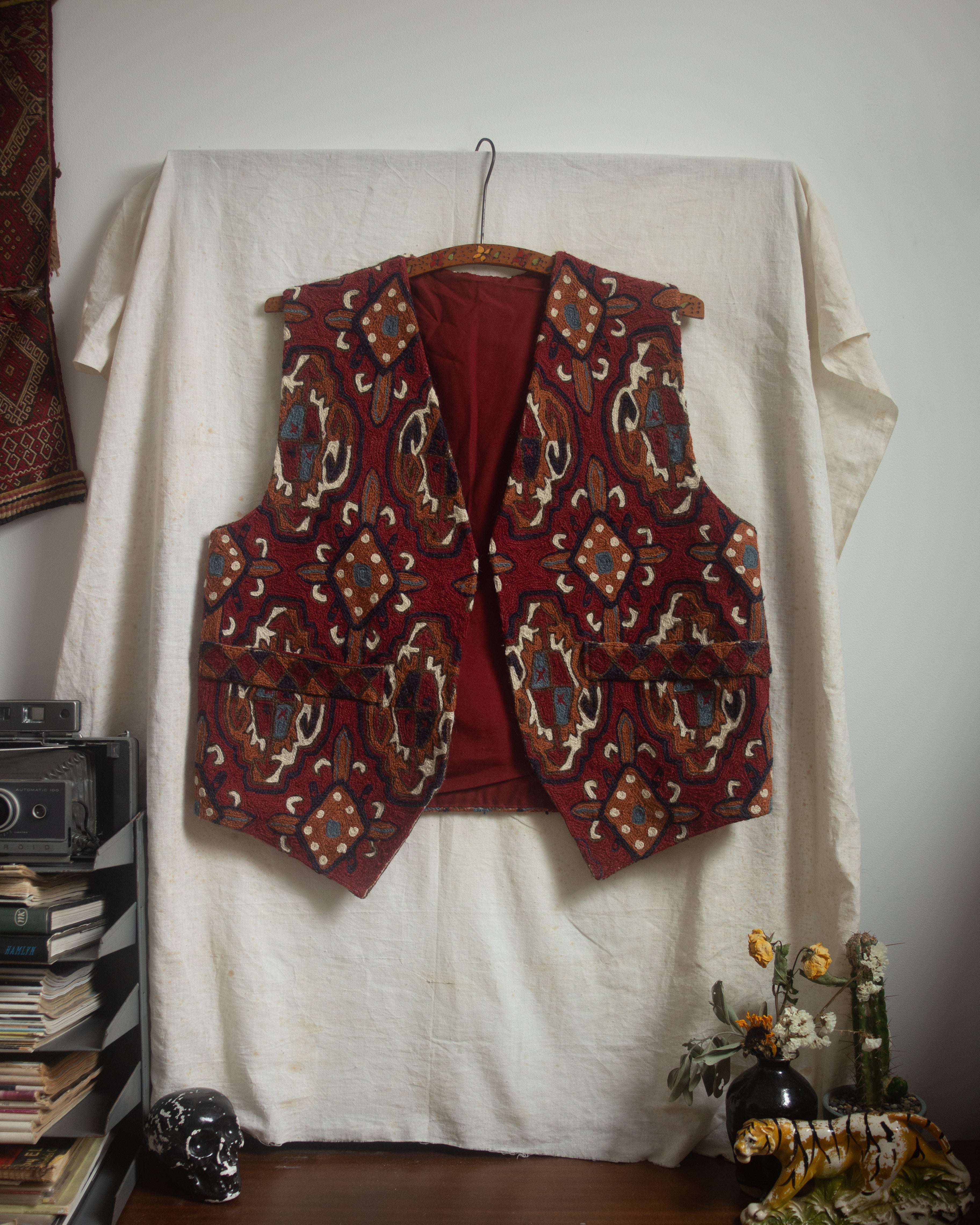 Vintage hand woven vest