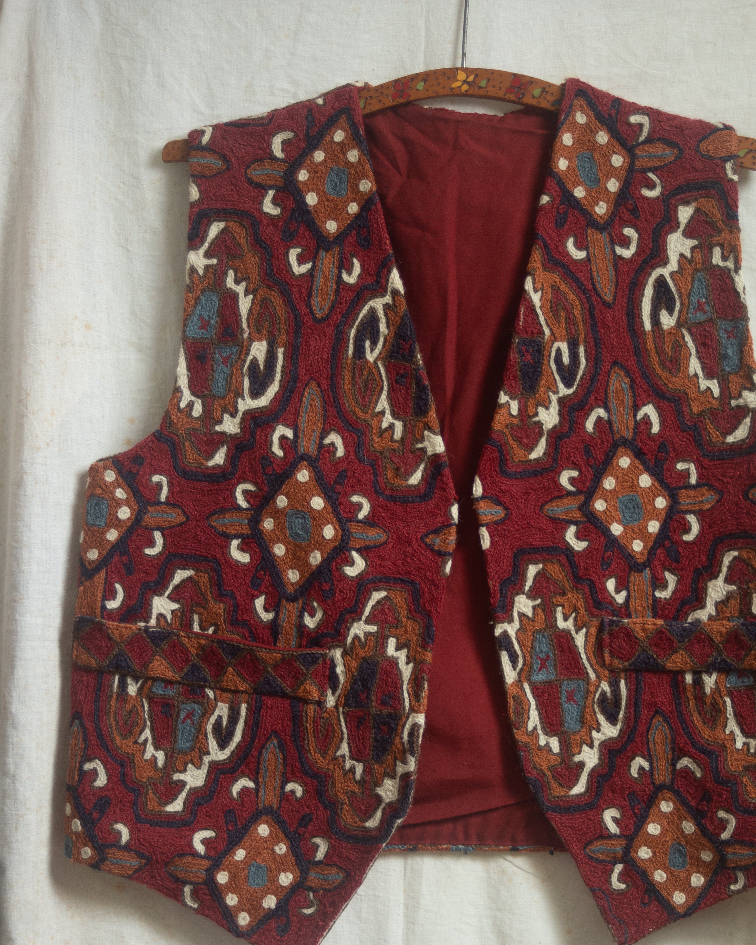 Vintage hand woven vest