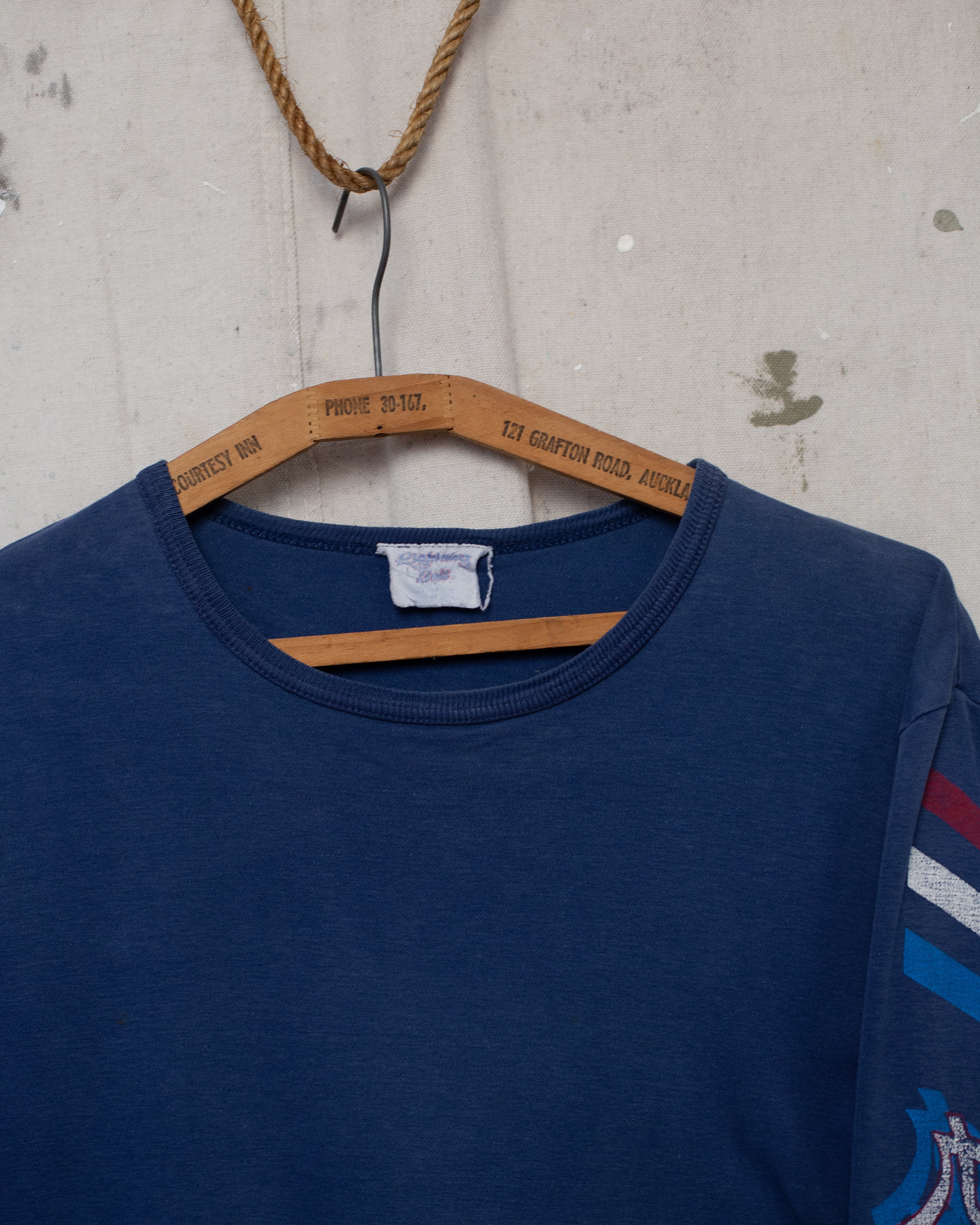1970S Lighting Bolt Surf Wear Long Sleeve Tee - M