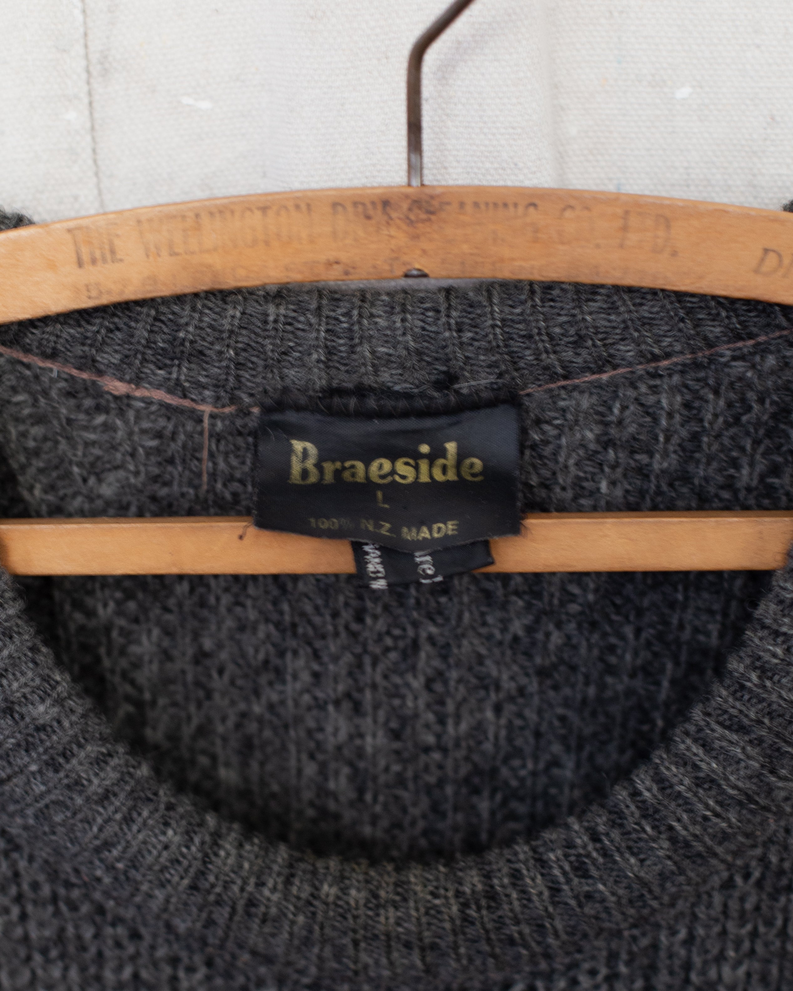 Vintage Braeside Wool Knit NZ Made - L