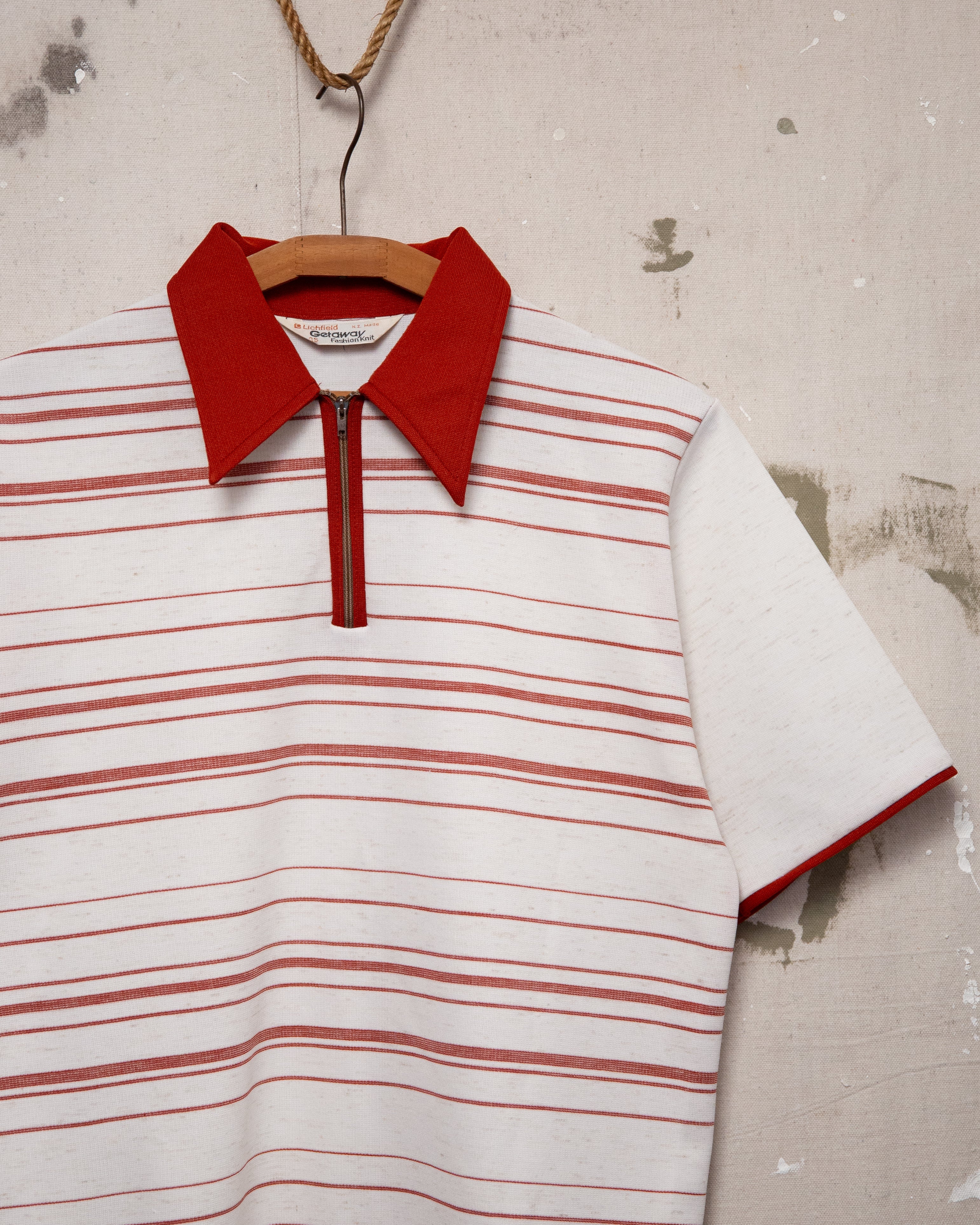 1970S Lichfield Striped Polo - M/L