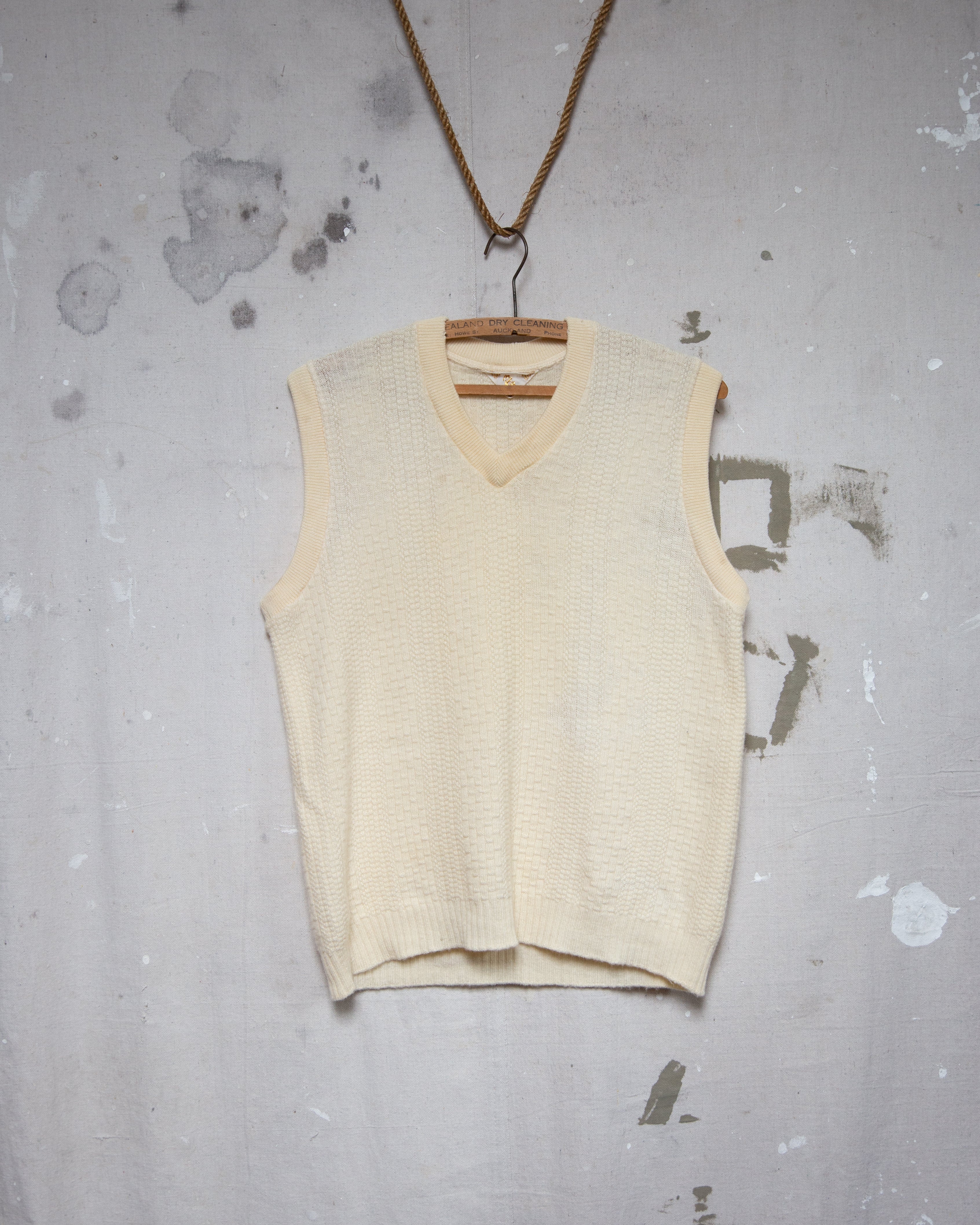 1960S/70S Well Worn Knit Vest - M