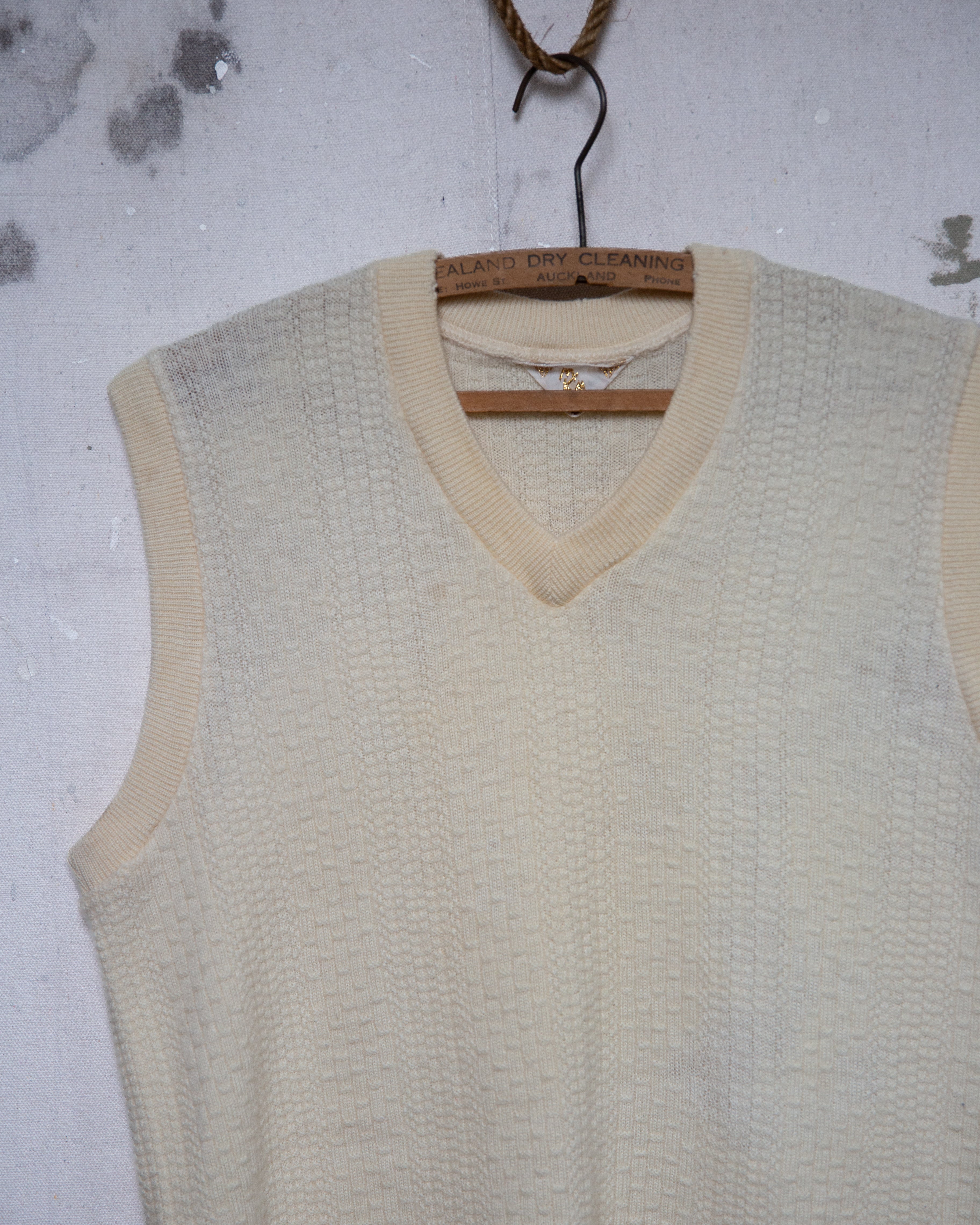 1960S/70S Well Worn Knit Vest - M