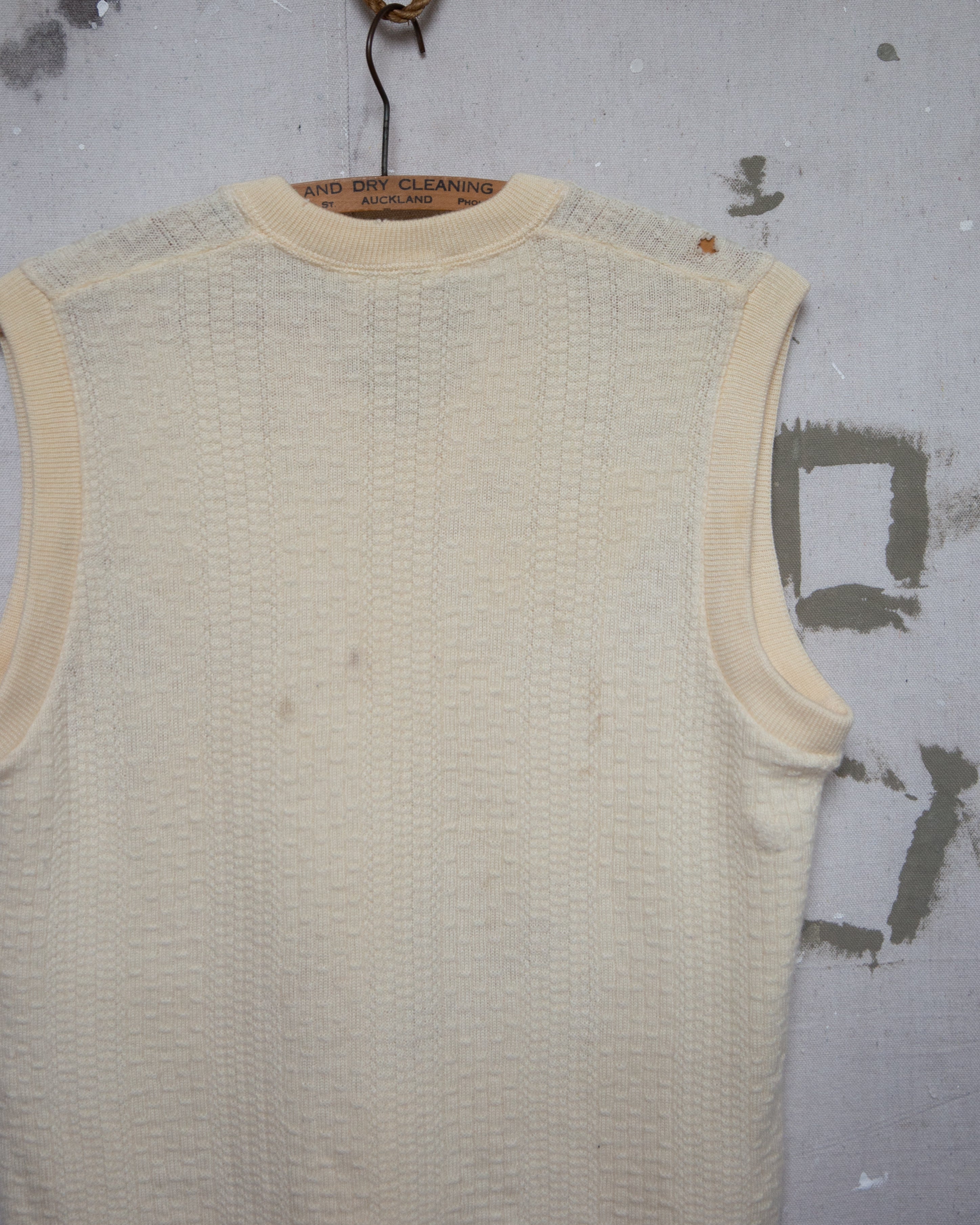 1960S/70S Well Worn Knit Vest - M