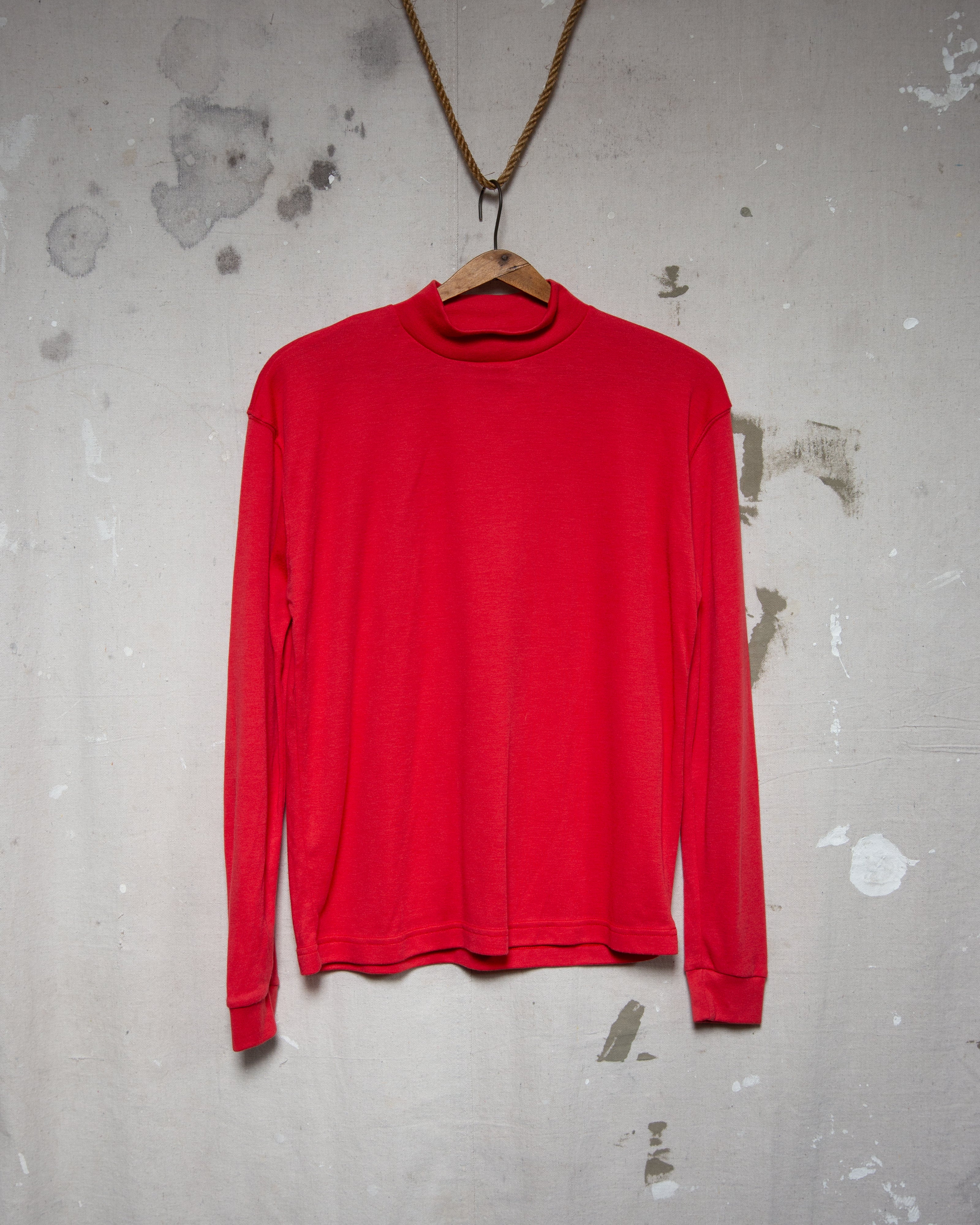 1980S NZ Made Mock Neck Shirt - M