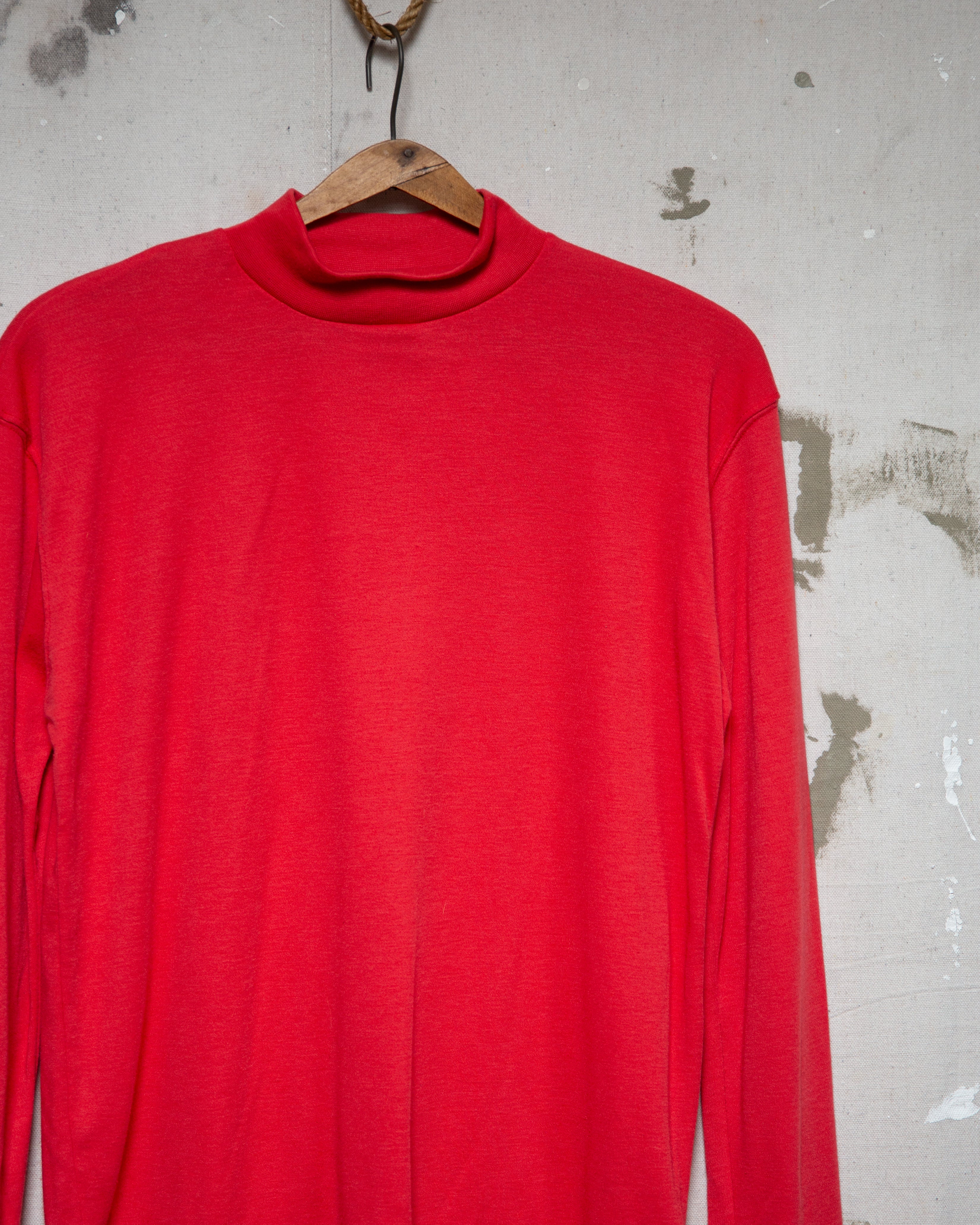 1980S NZ Made Mock Neck Shirt - M