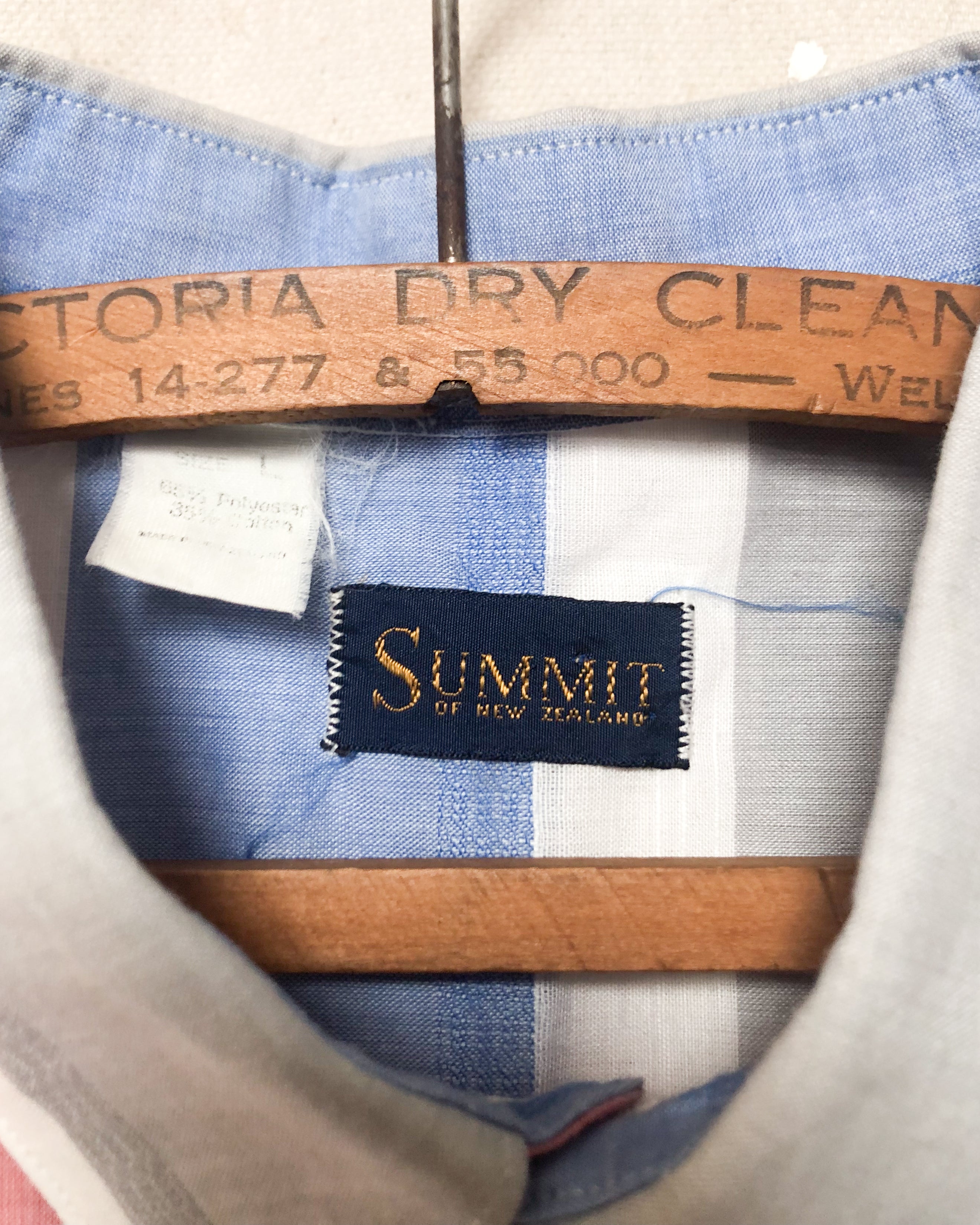 1980S Summit Striped Short Sleeve Shirt - L