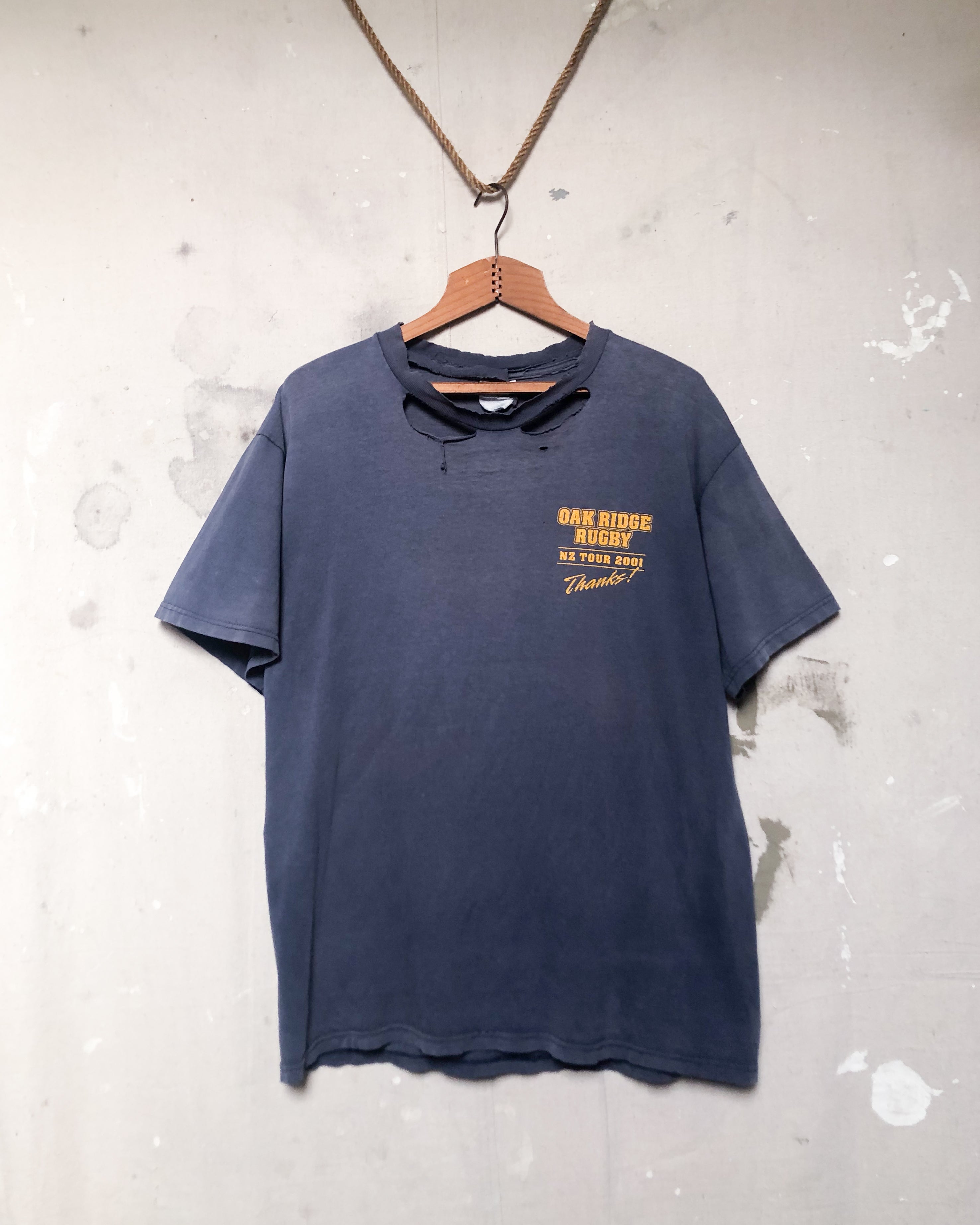 2001 Well Worn Oak Ridge Rugby Tee - L