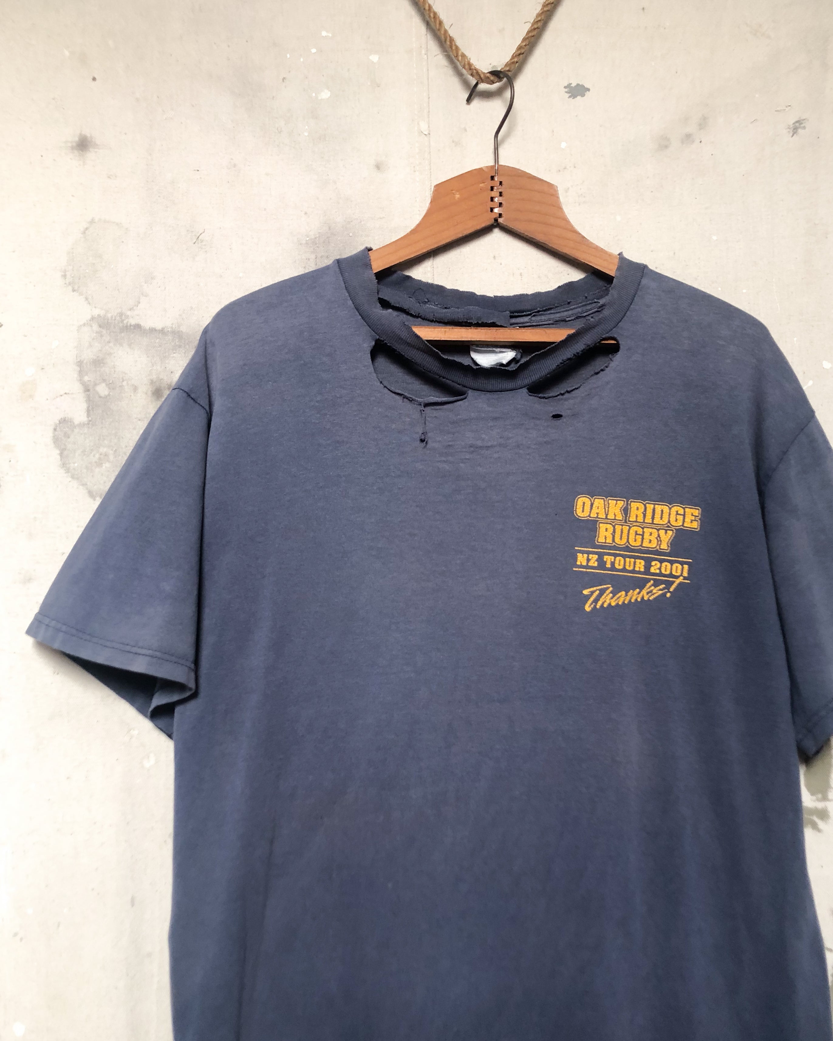 2001 Well Worn Oak Ridge Rugby Tee - L