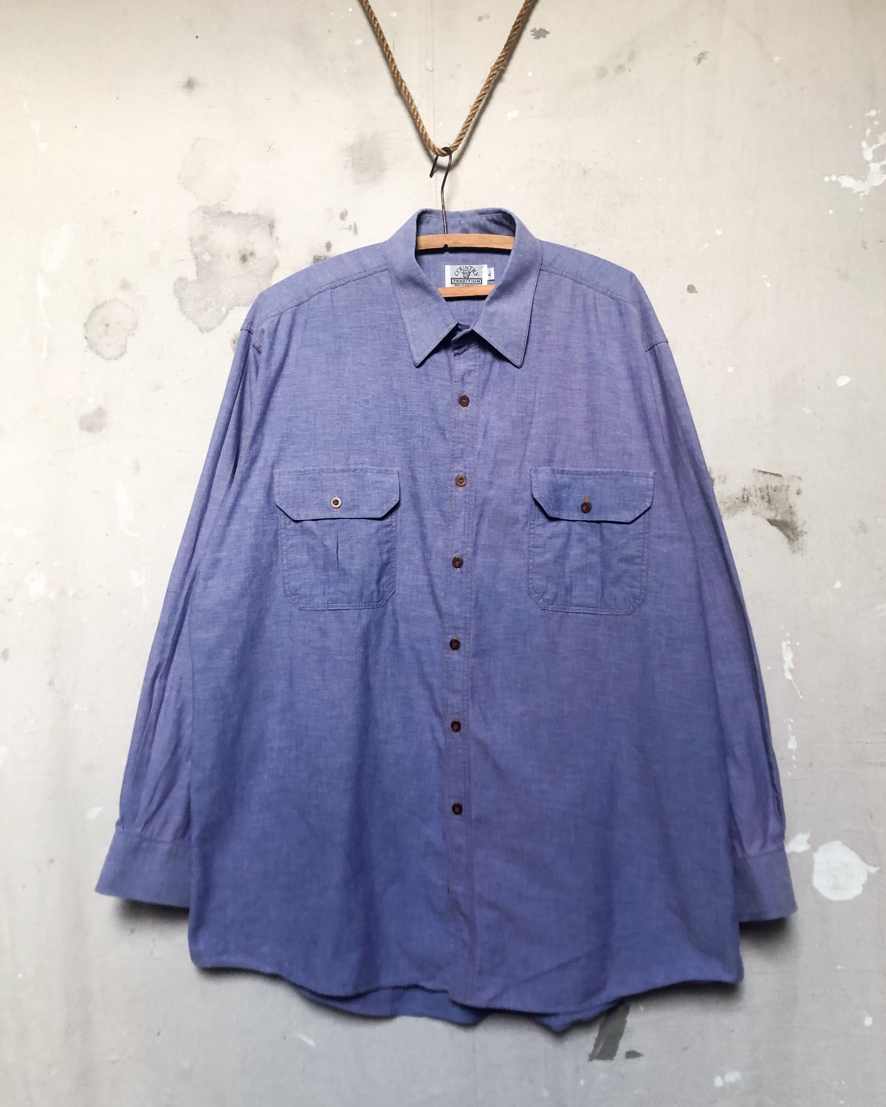 1990S Faded Purple Long Sleeve Shirt - XL