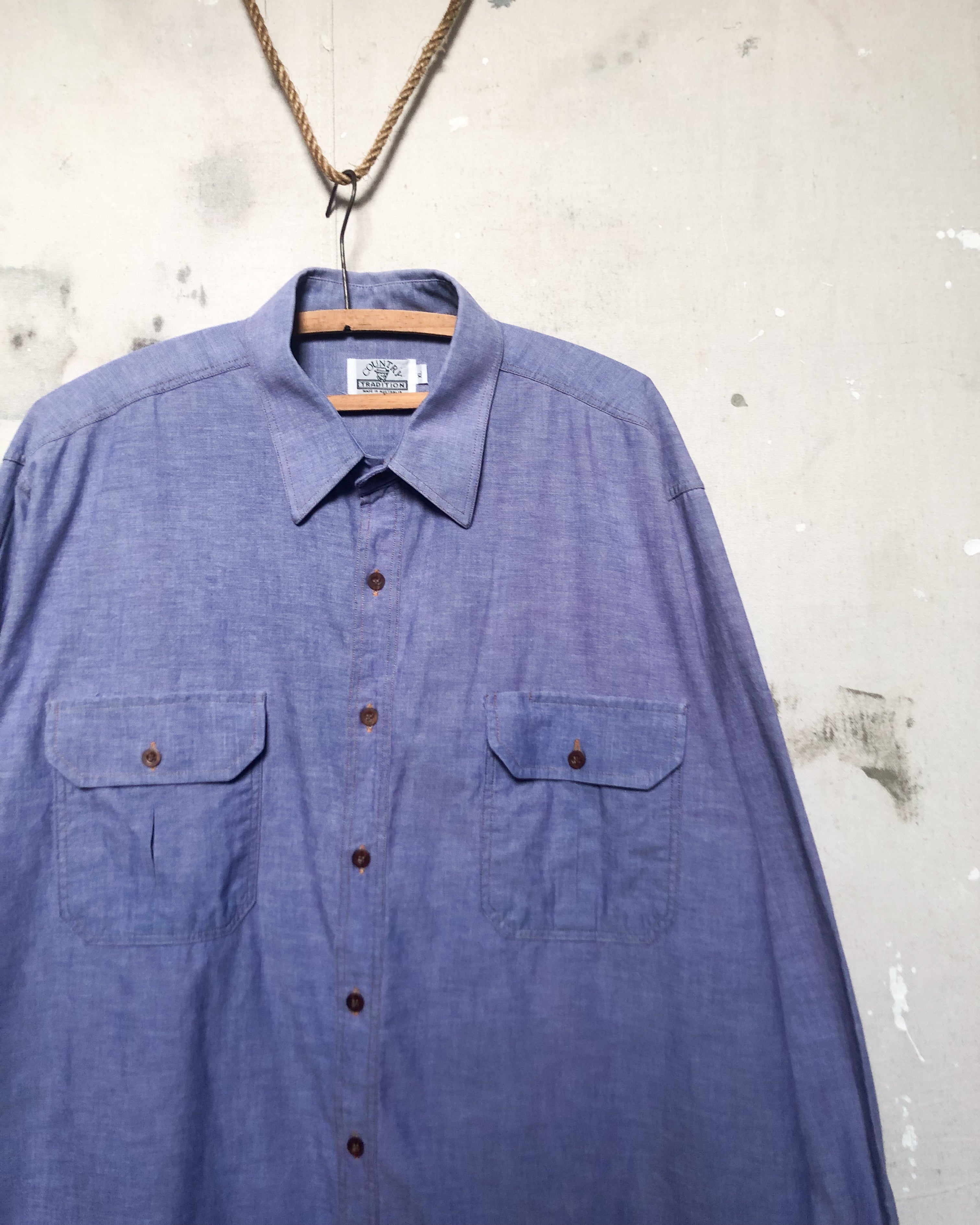 1990S Faded Purple Long Sleeve Shirt - XL