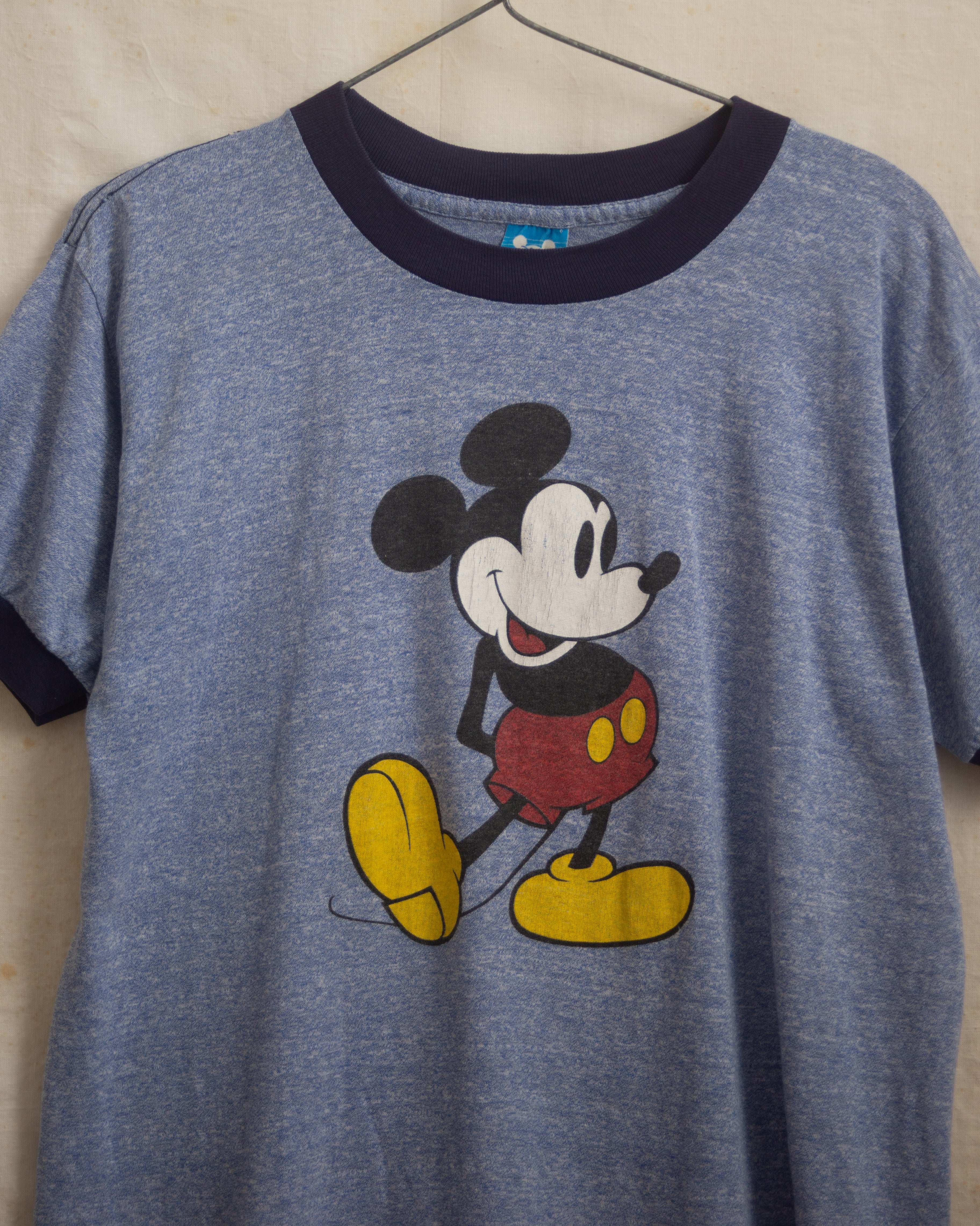 1980S Blue Mickey Mouse Ringer Tee I M