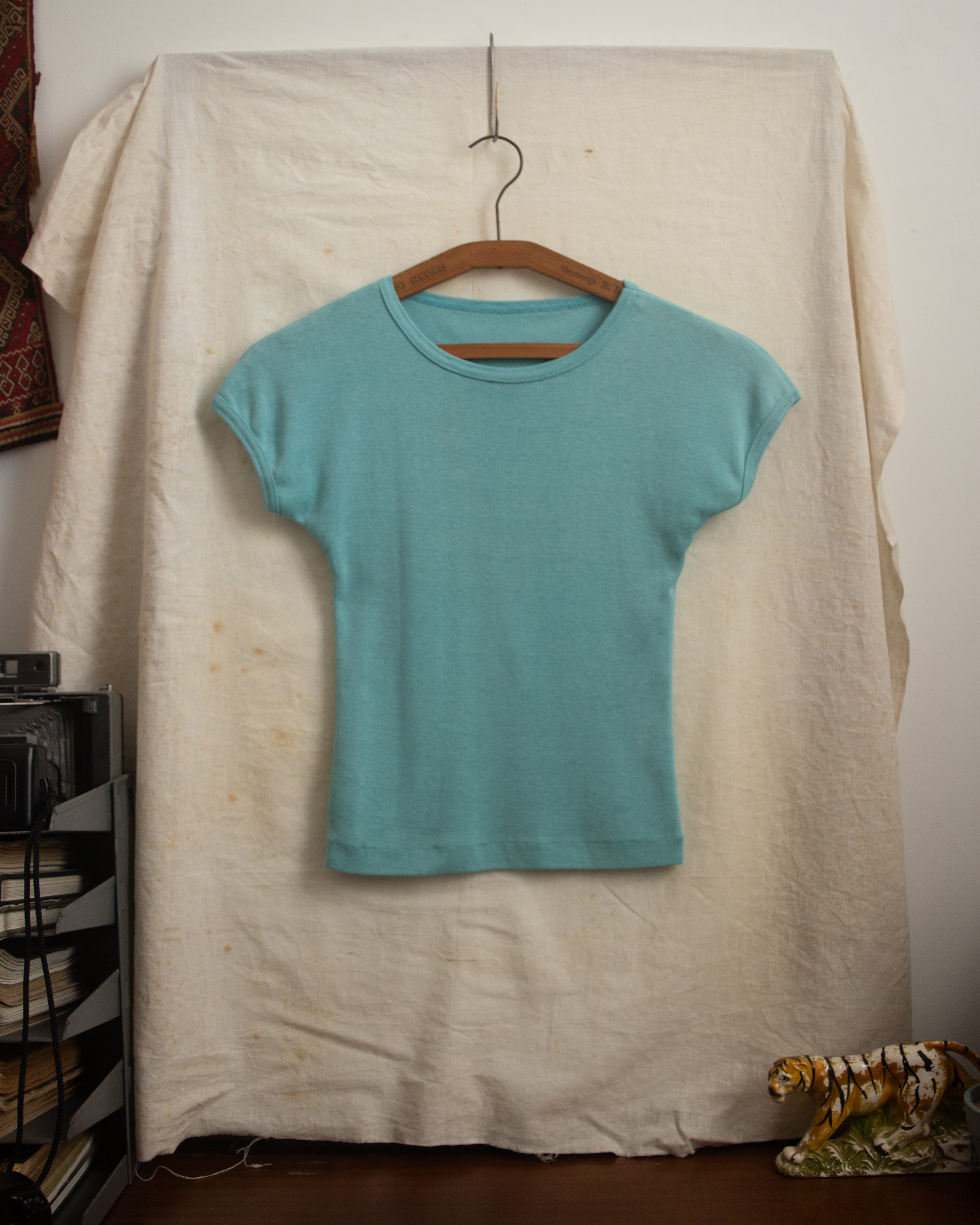 1970S Blue Baby Tee