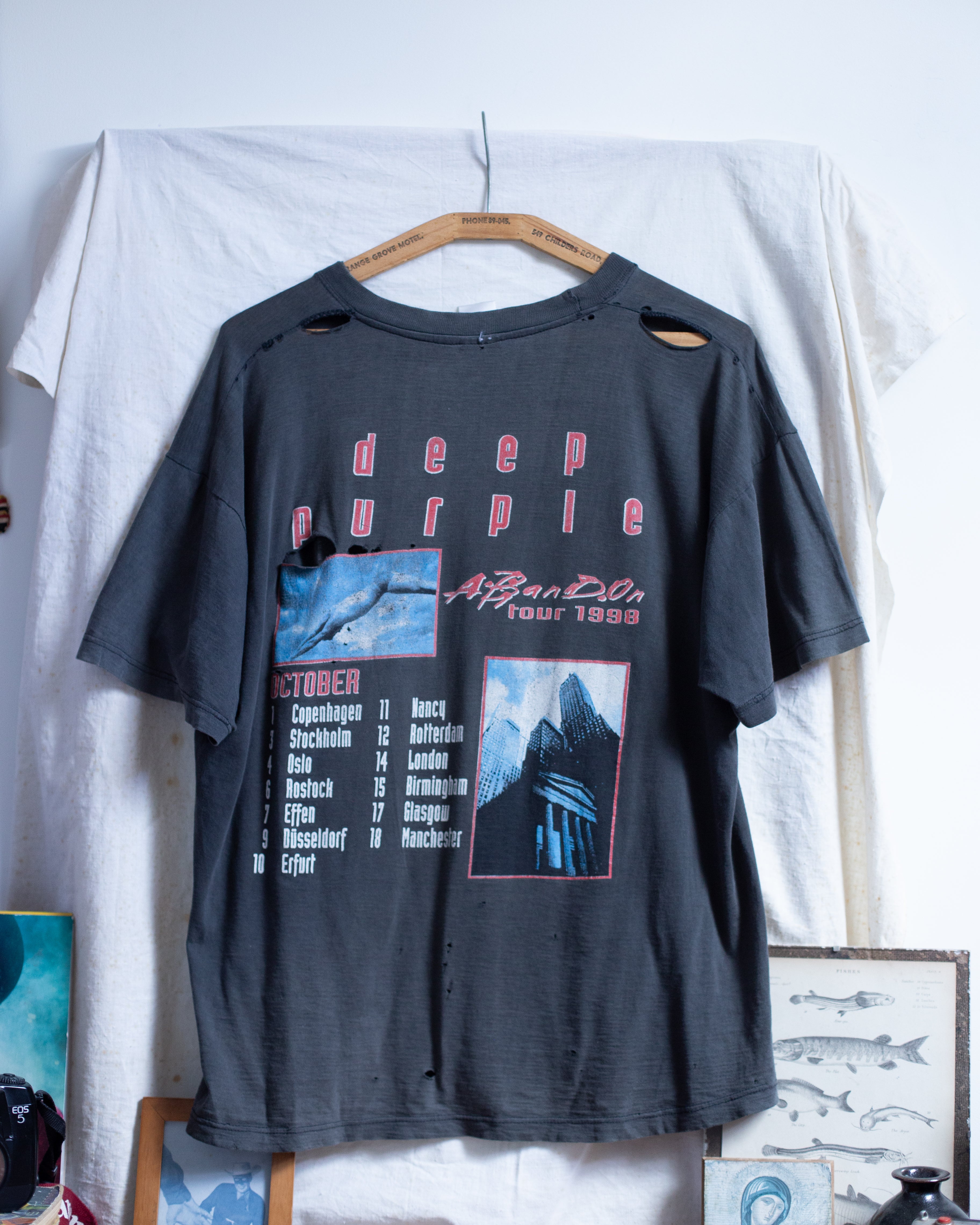 1998 Thrashed Deep purple tour tee