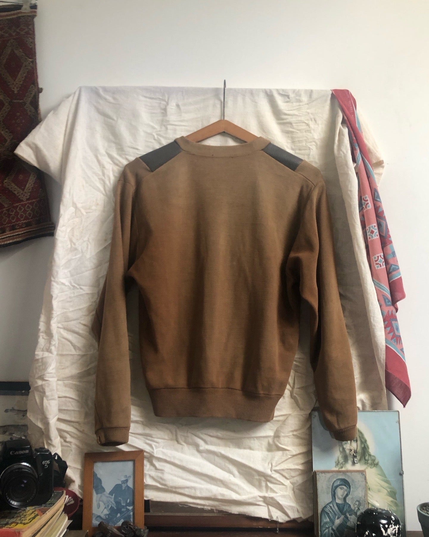 50s/60s vinyl knit cardigan