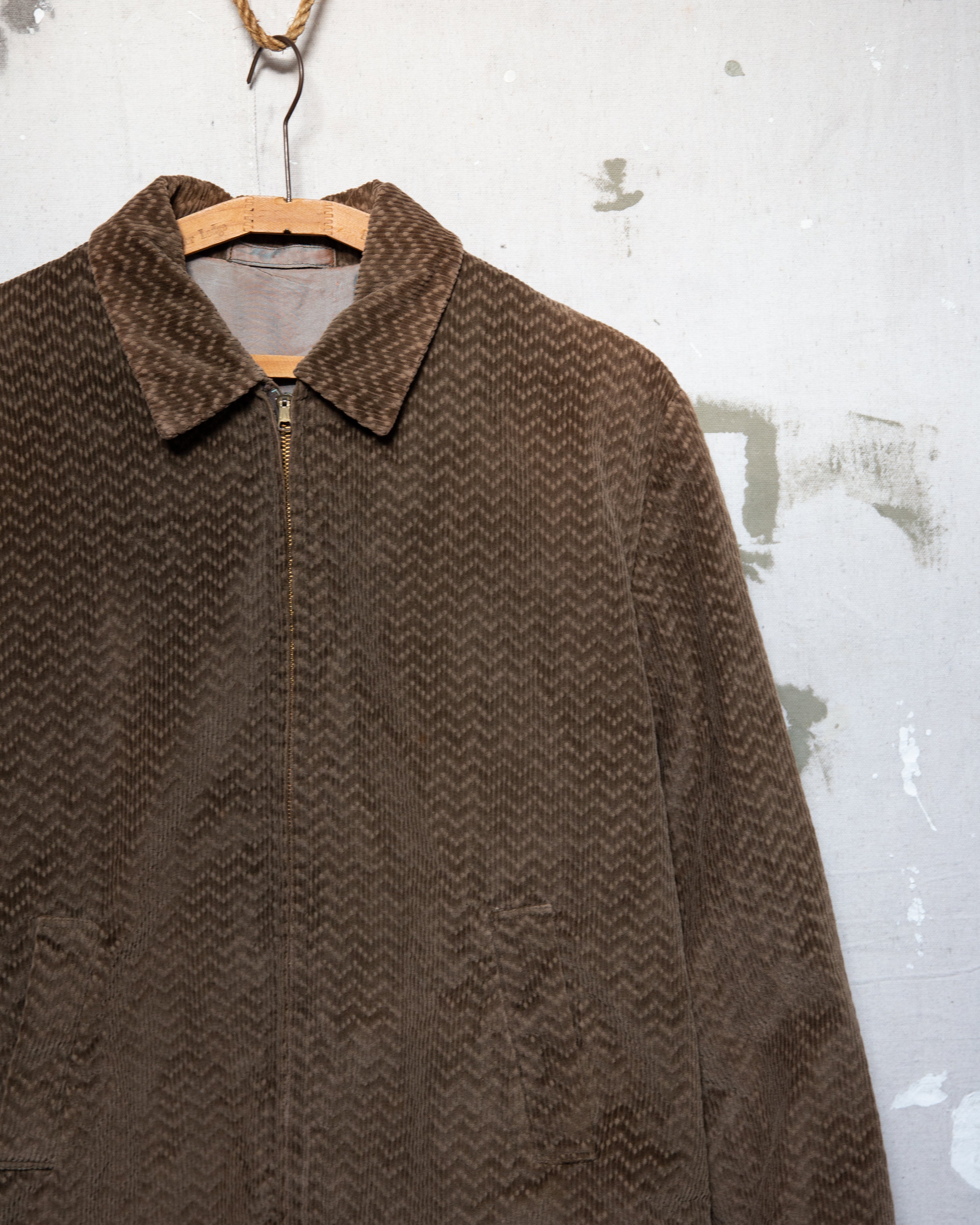 1950S Corduroy Zip Jacket- M/L