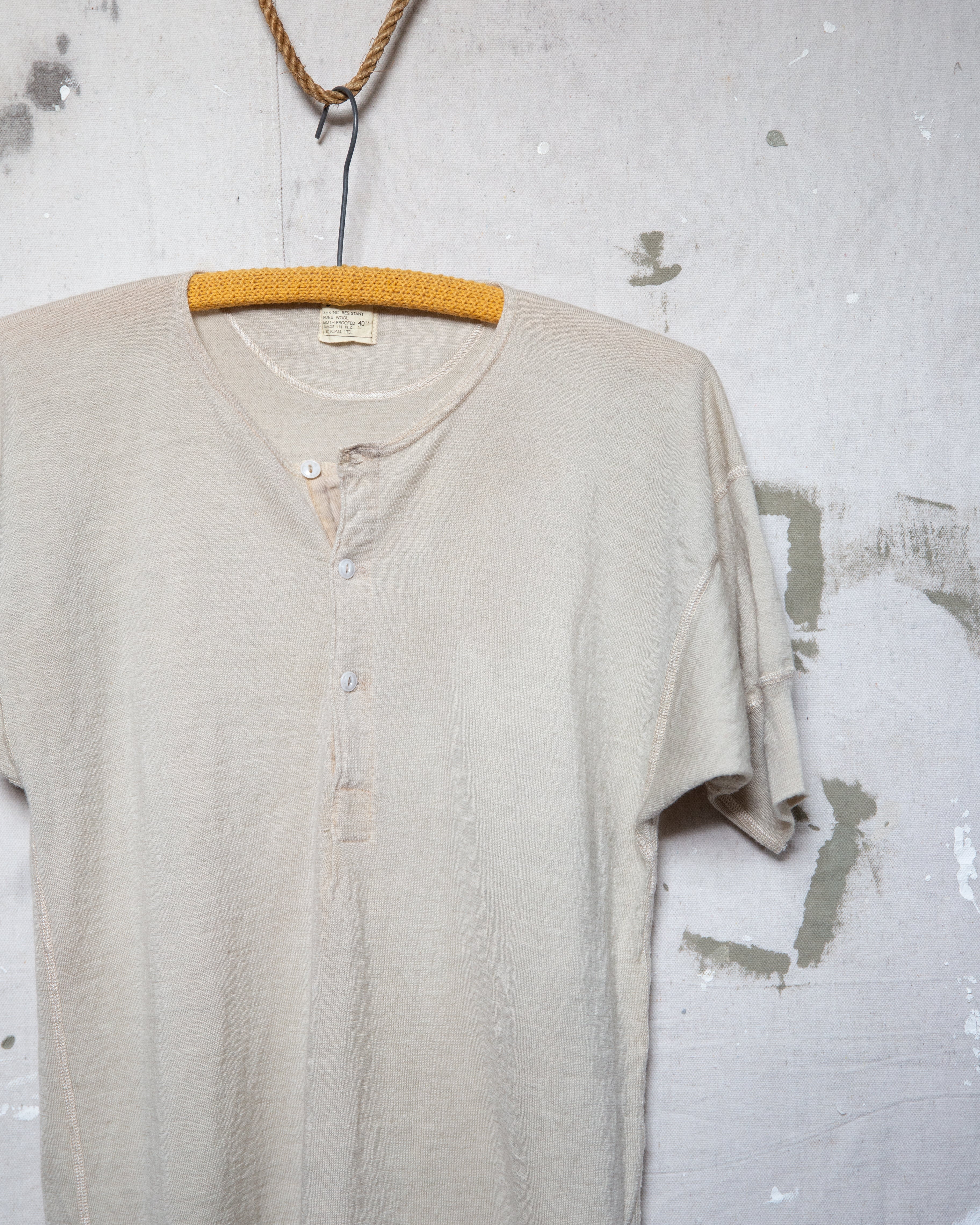 1950S Petone Wool Undershirt - M