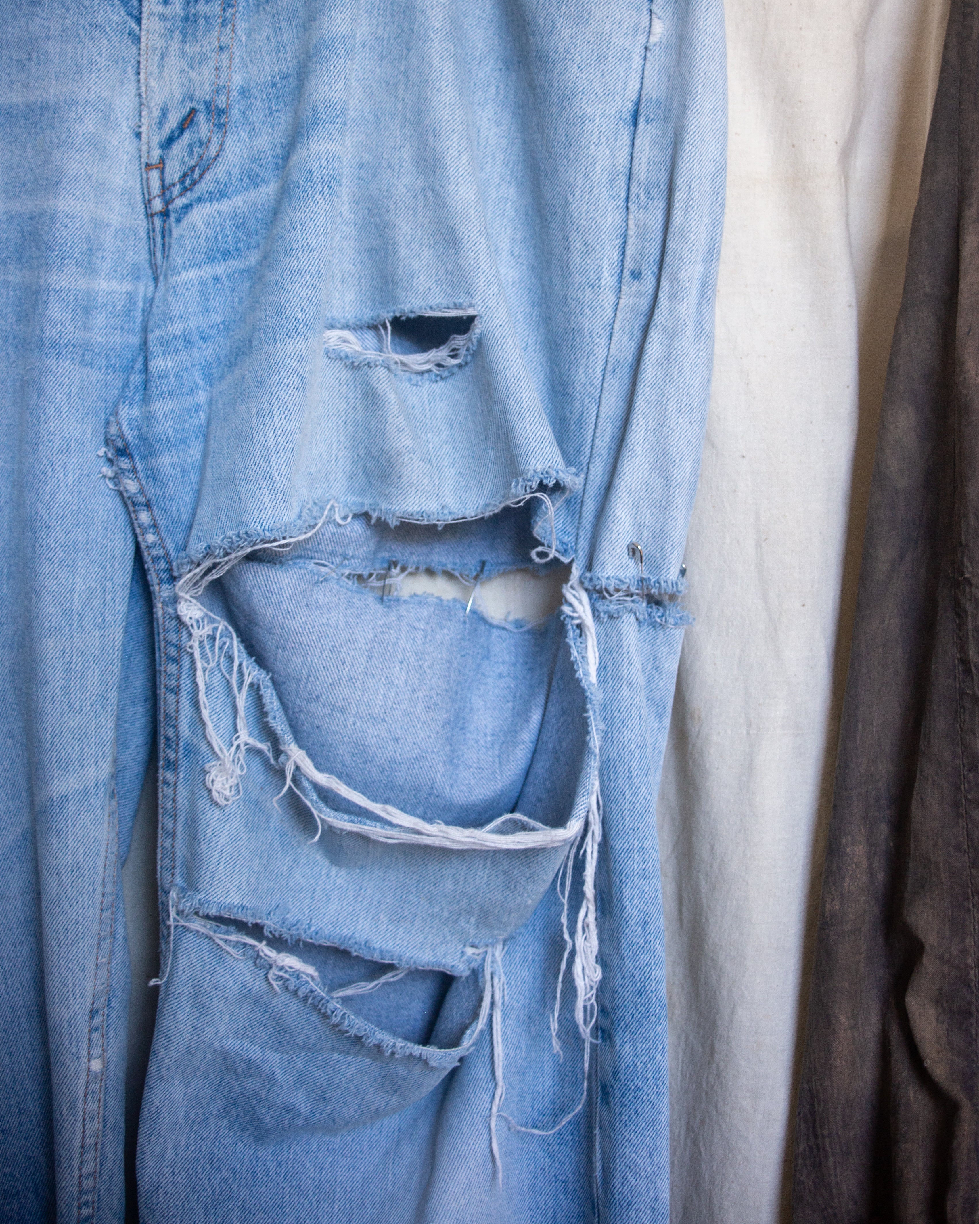 Thrashed Safety pin Levis