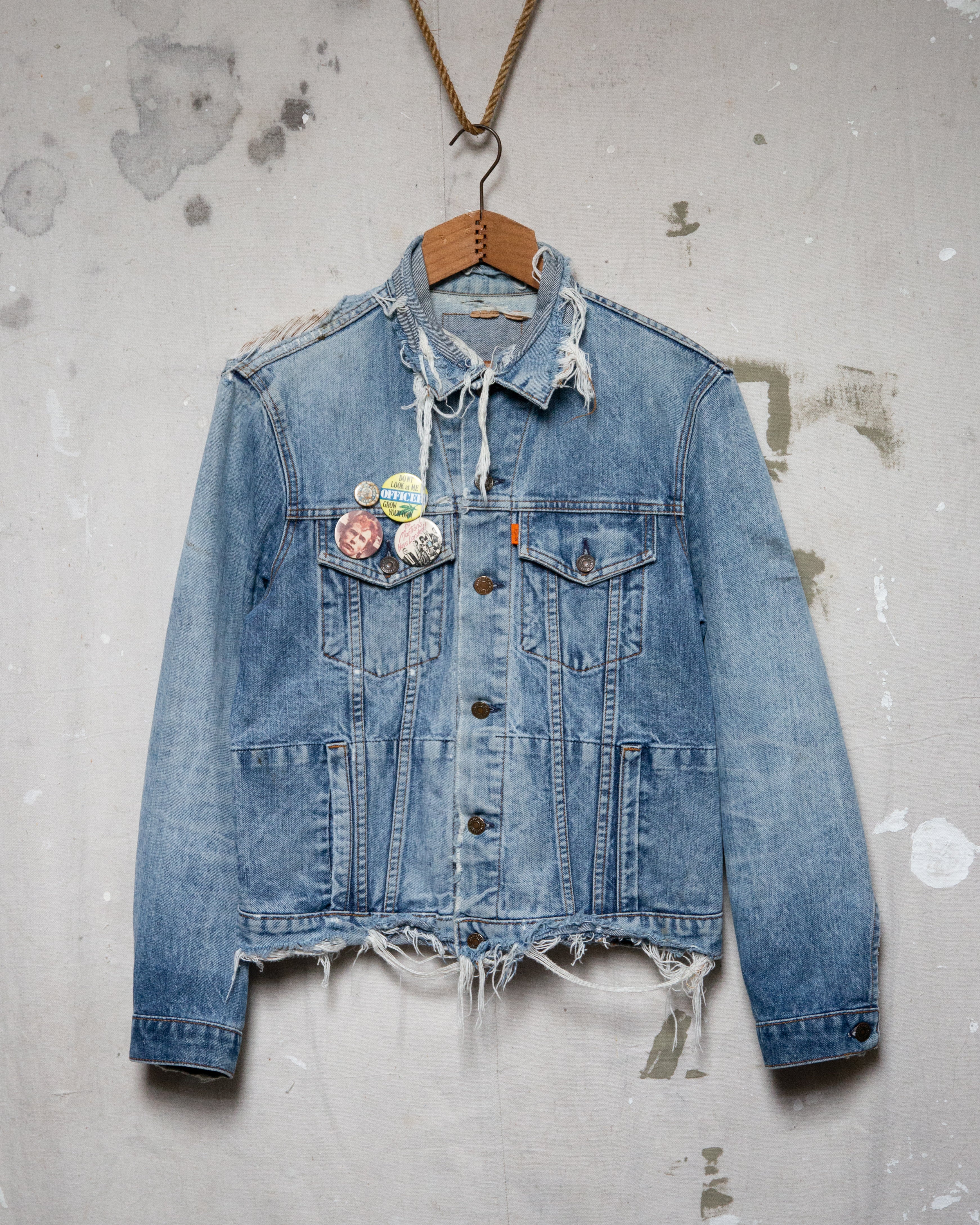 Thrashed And Pinned Levis Orange Tab Trucker - S/M