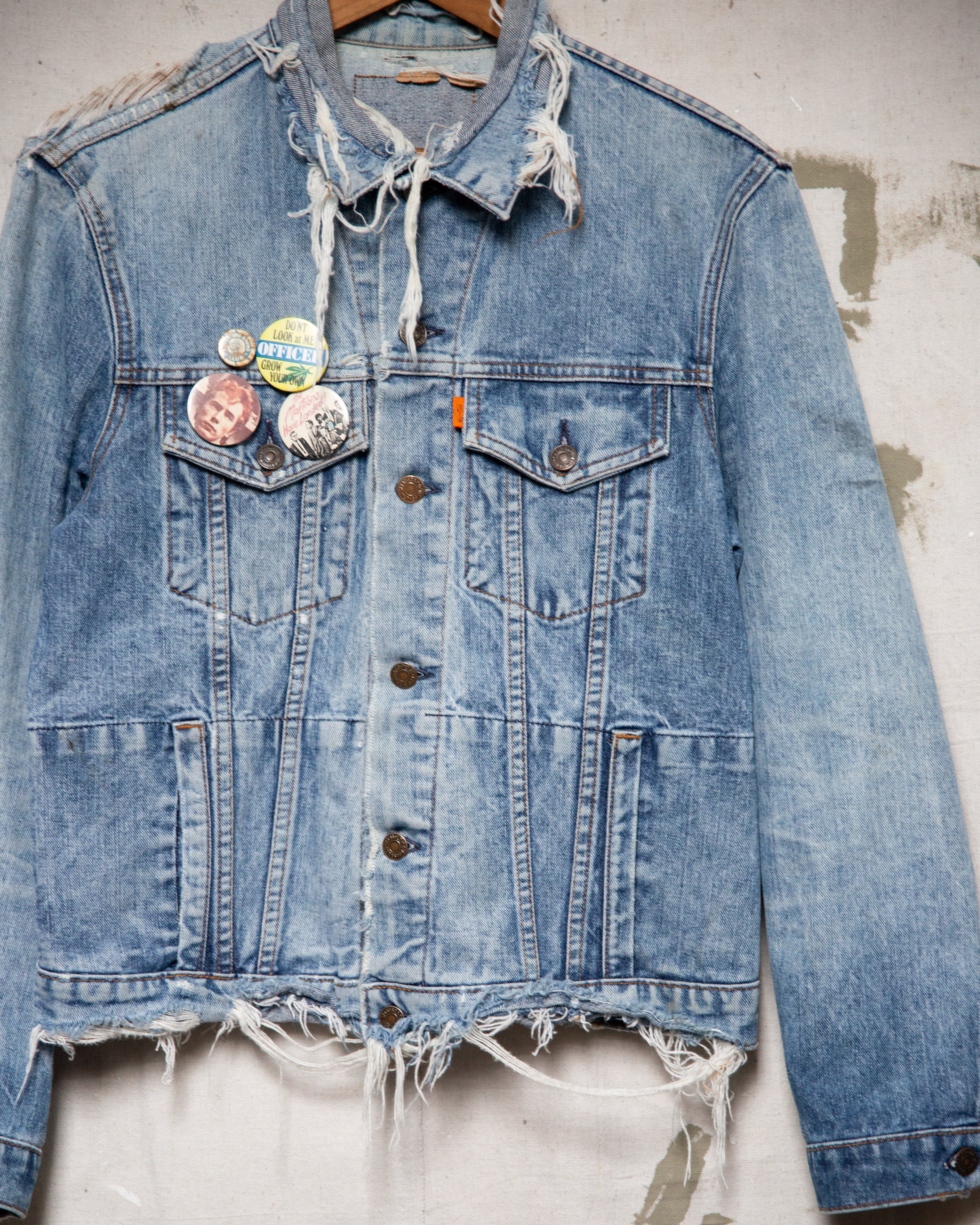 Thrashed And Pinned Levis Orange Tab Trucker - S/M