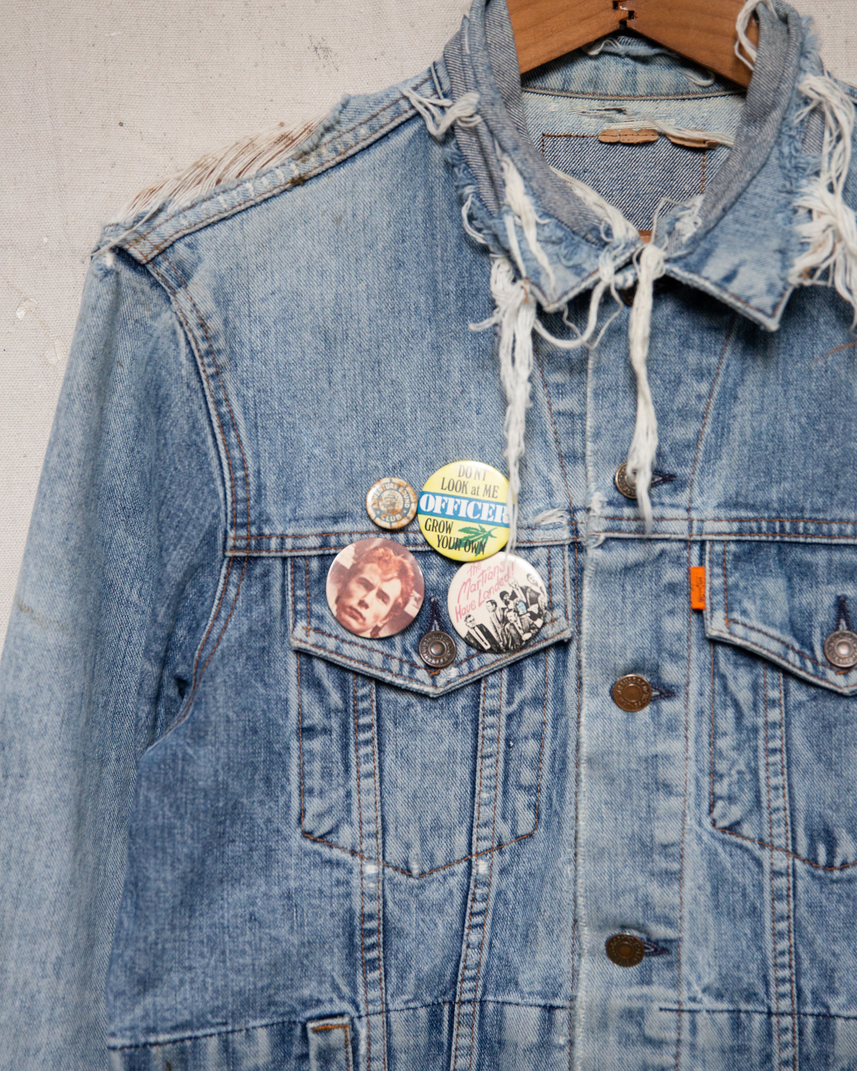 Thrashed And Pinned Levis Orange Tab Trucker - S/M