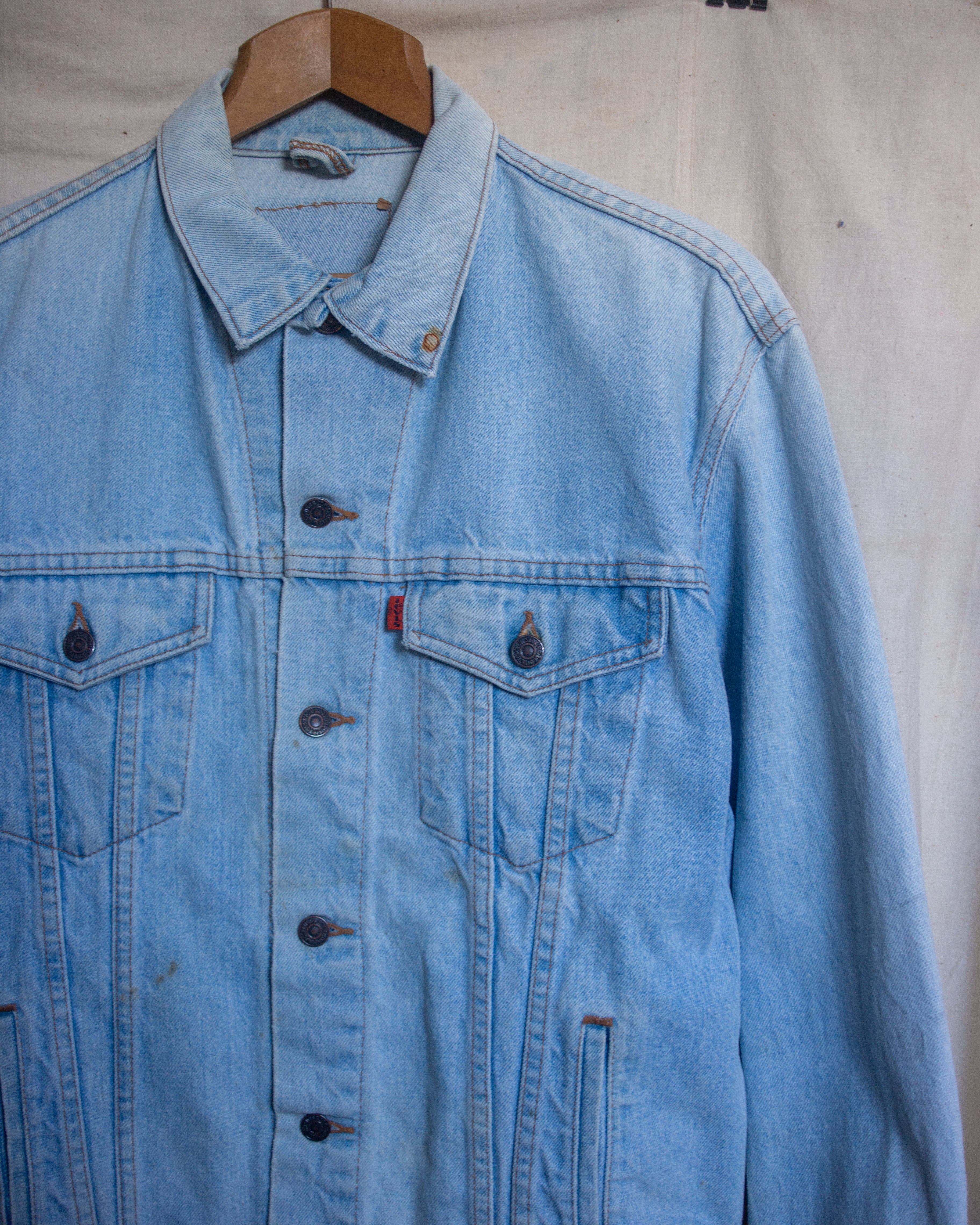 1990S NZ Made Levis Orange Tab Denim Jacket Size 38M