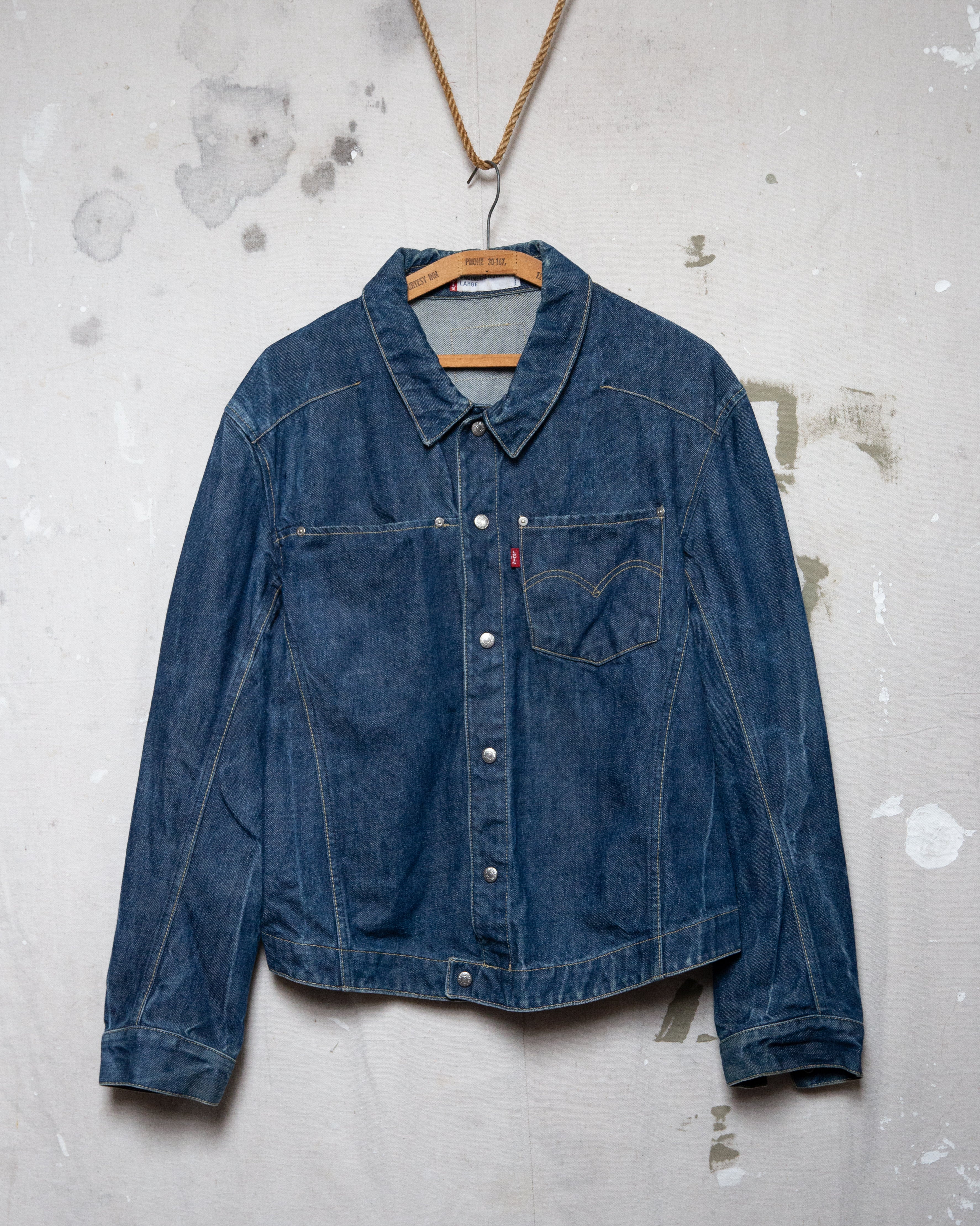 2000S Levis Denim Engineer Jacket - L