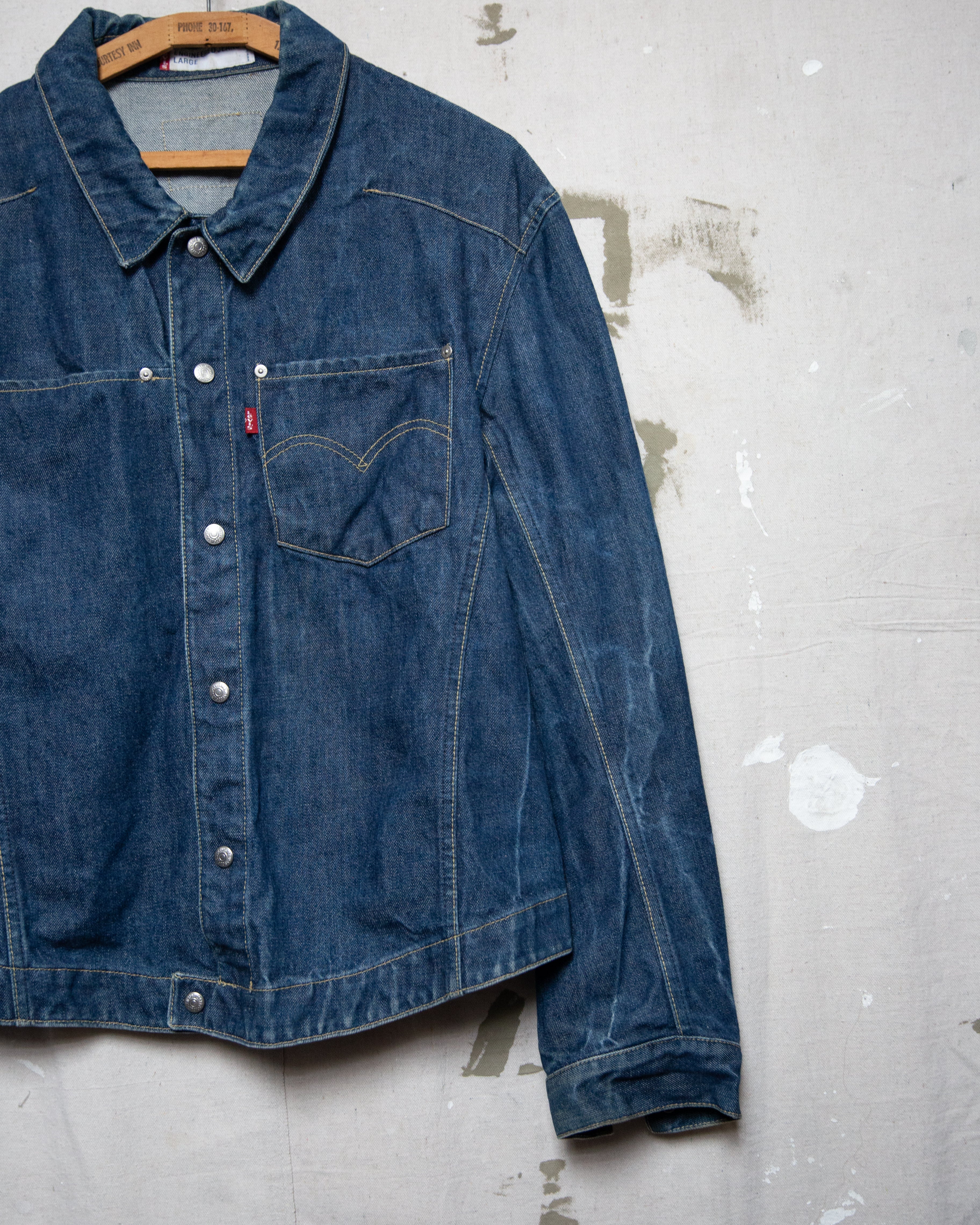 2000S Levis Denim Engineer Jacket - L