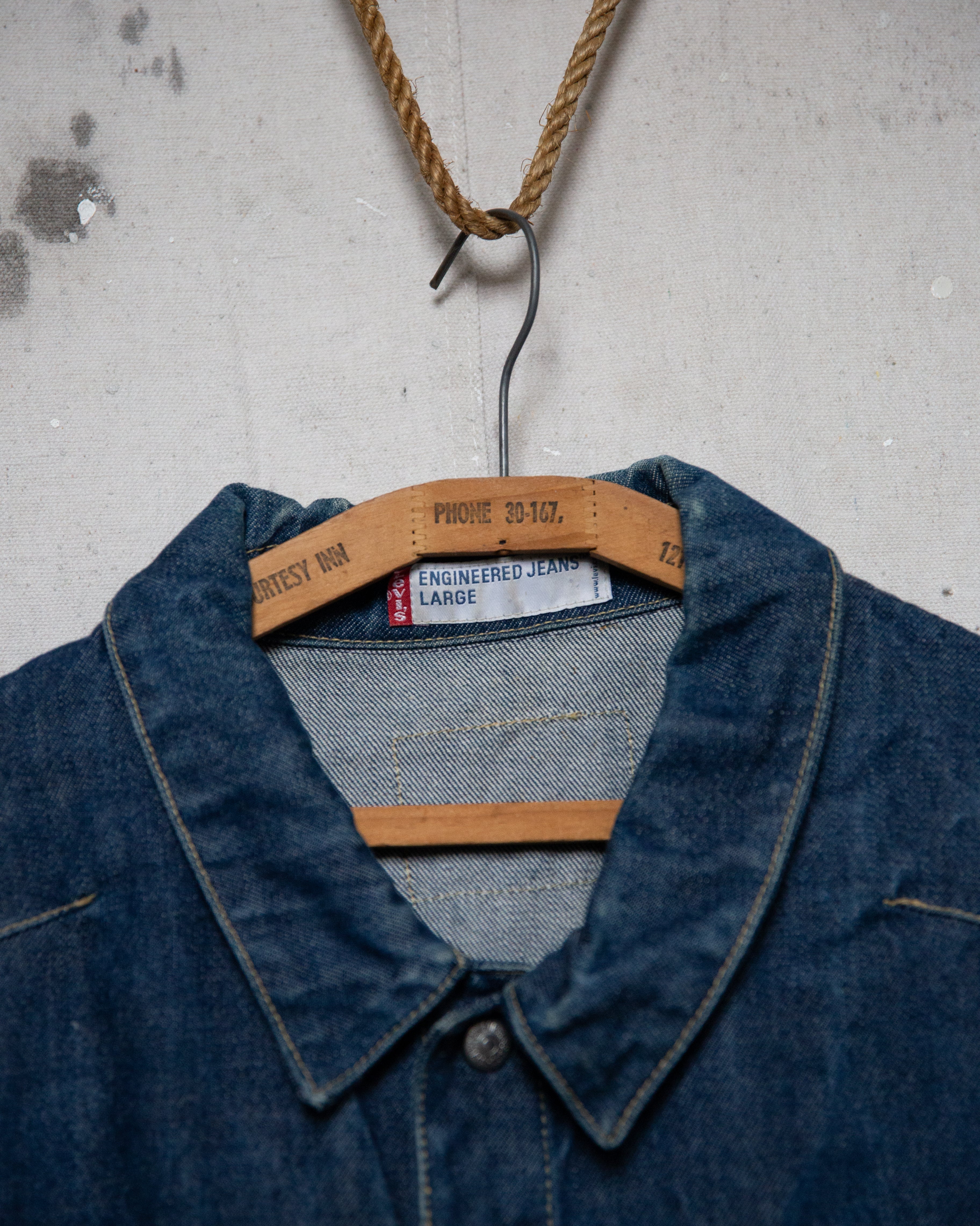 2000S Levis Denim Engineer Jacket - L