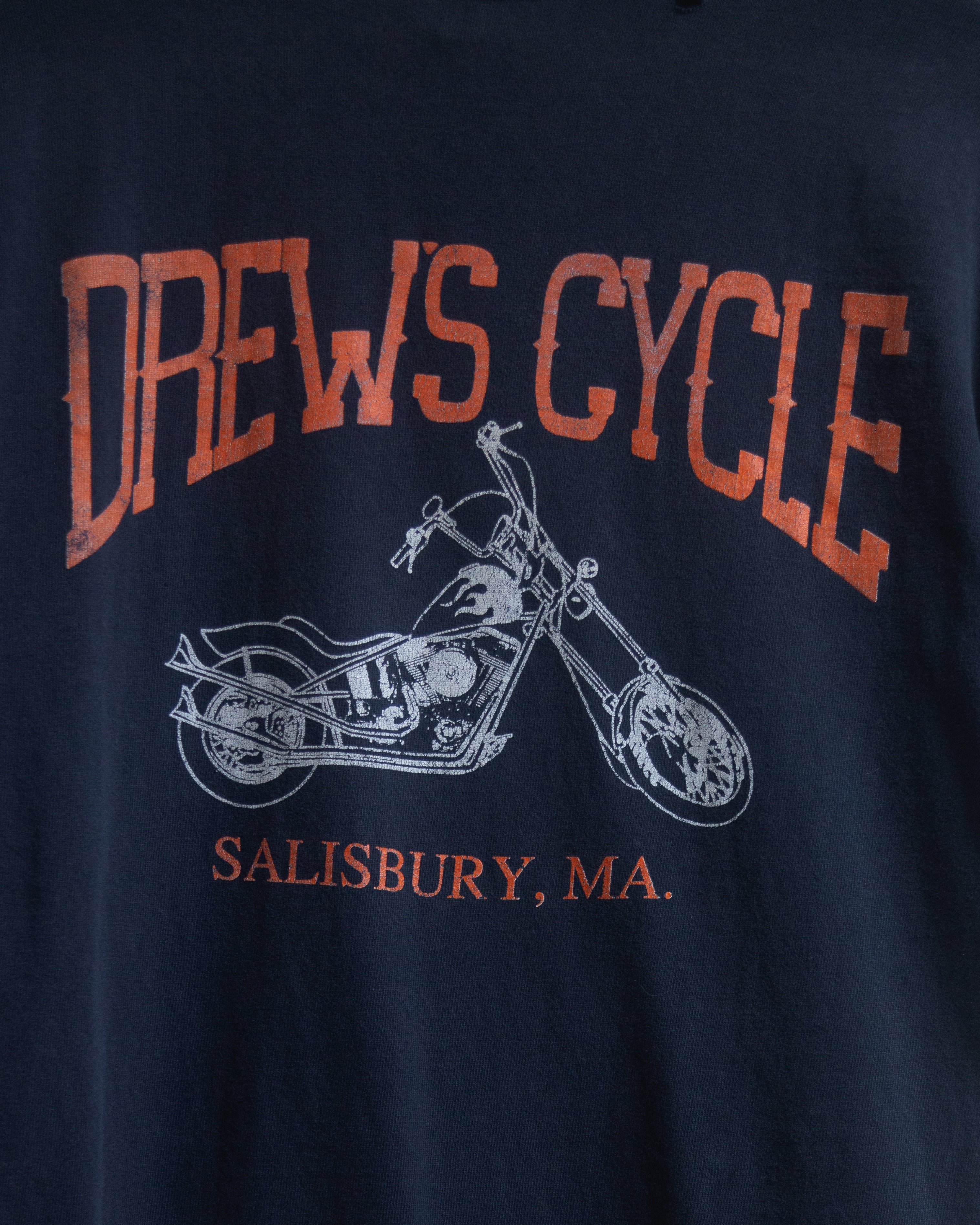 1990s Thrashed Drews cycles tee