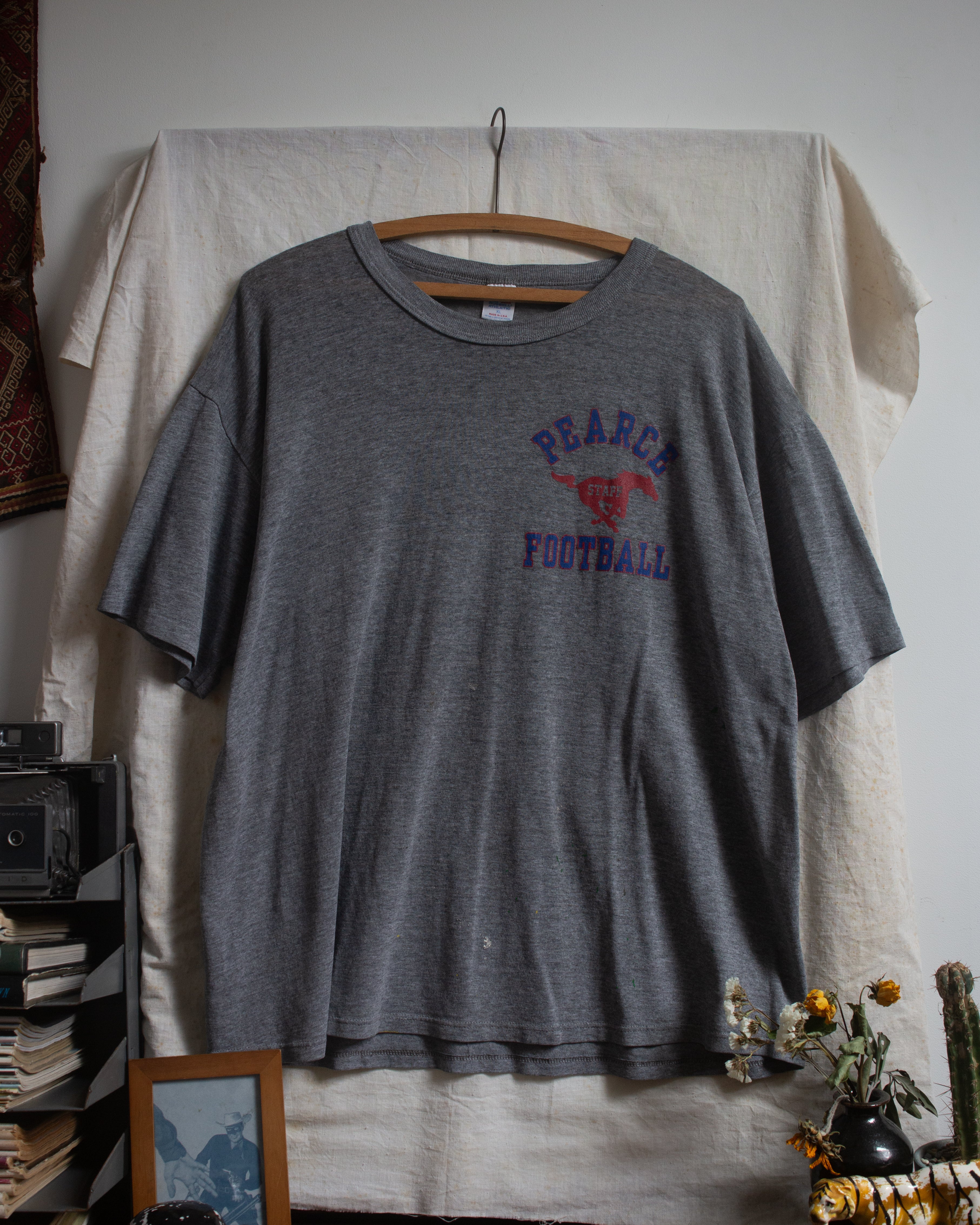 1980S Thin Football Staff Tee Size XL