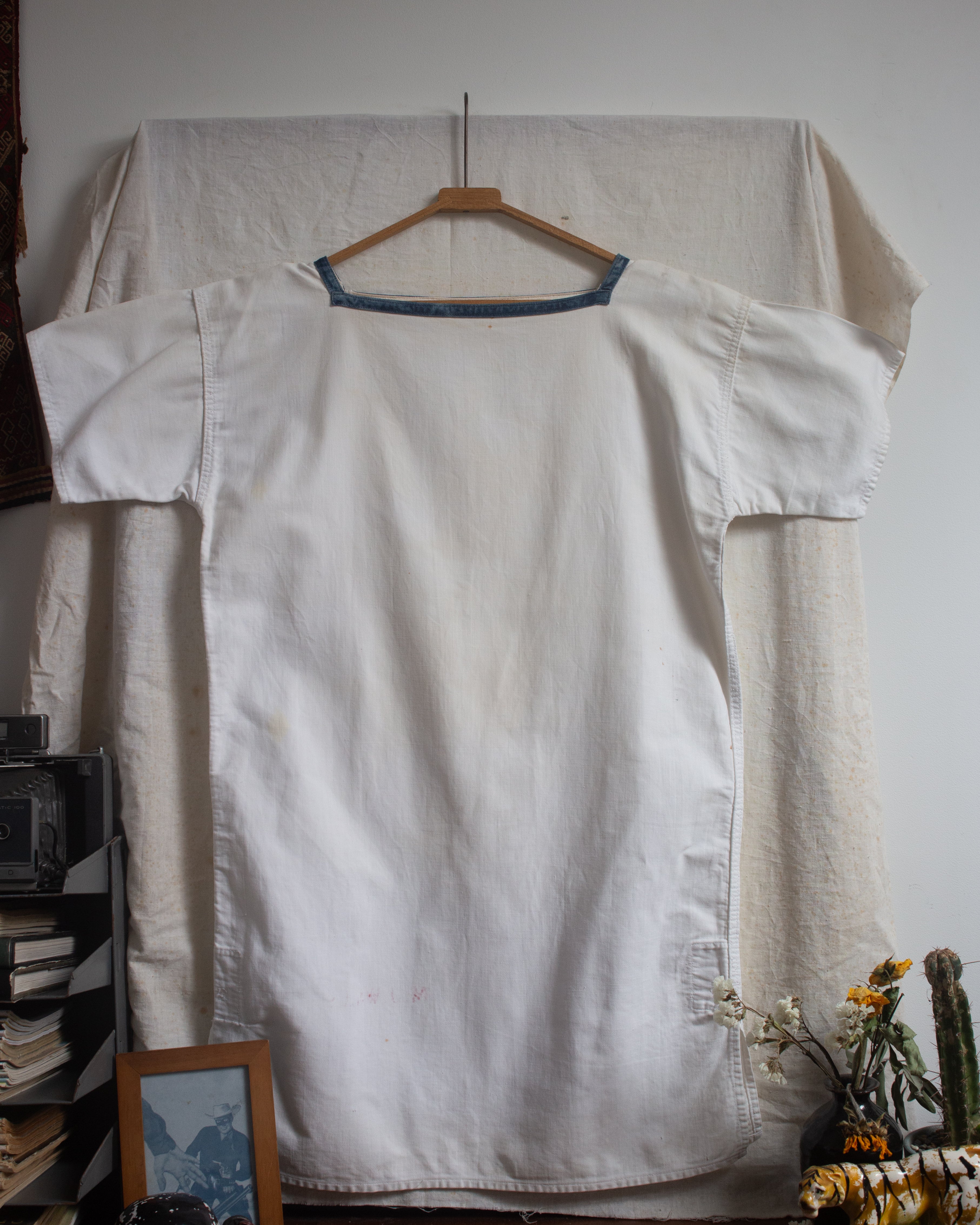 60s Square neck sailor shirt