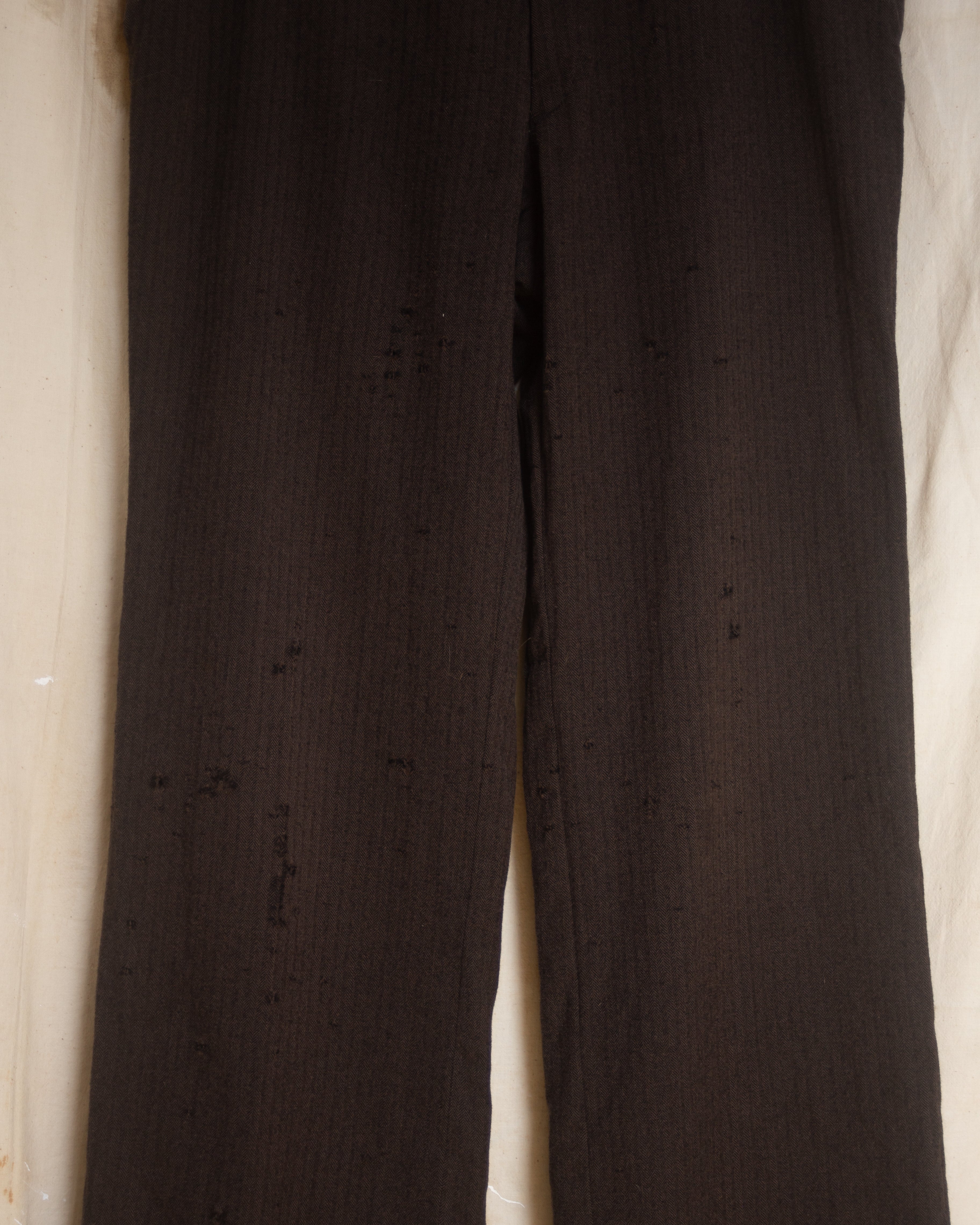 Thrashed  70s wool herringbone pants