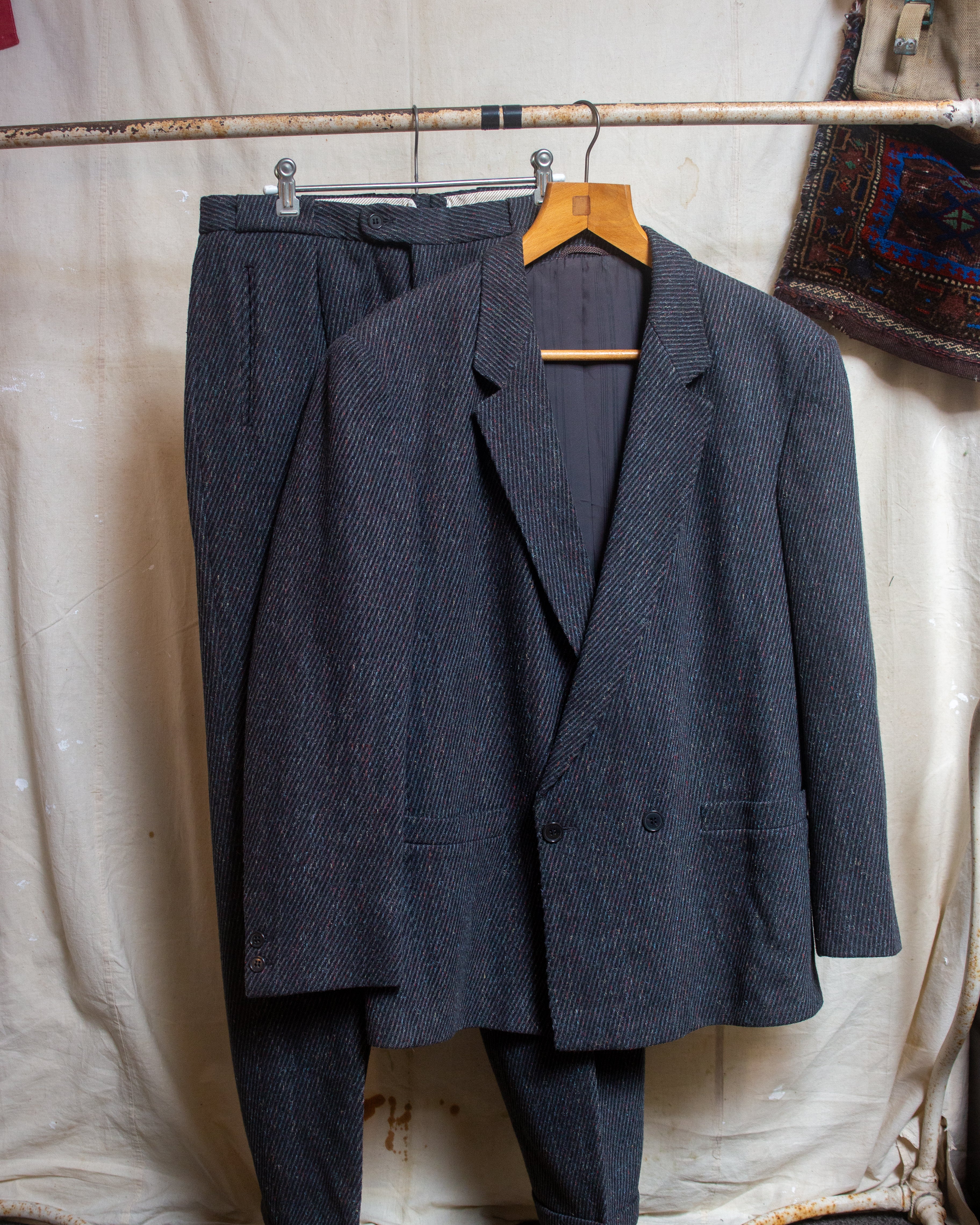 1980S wool double breasted suit