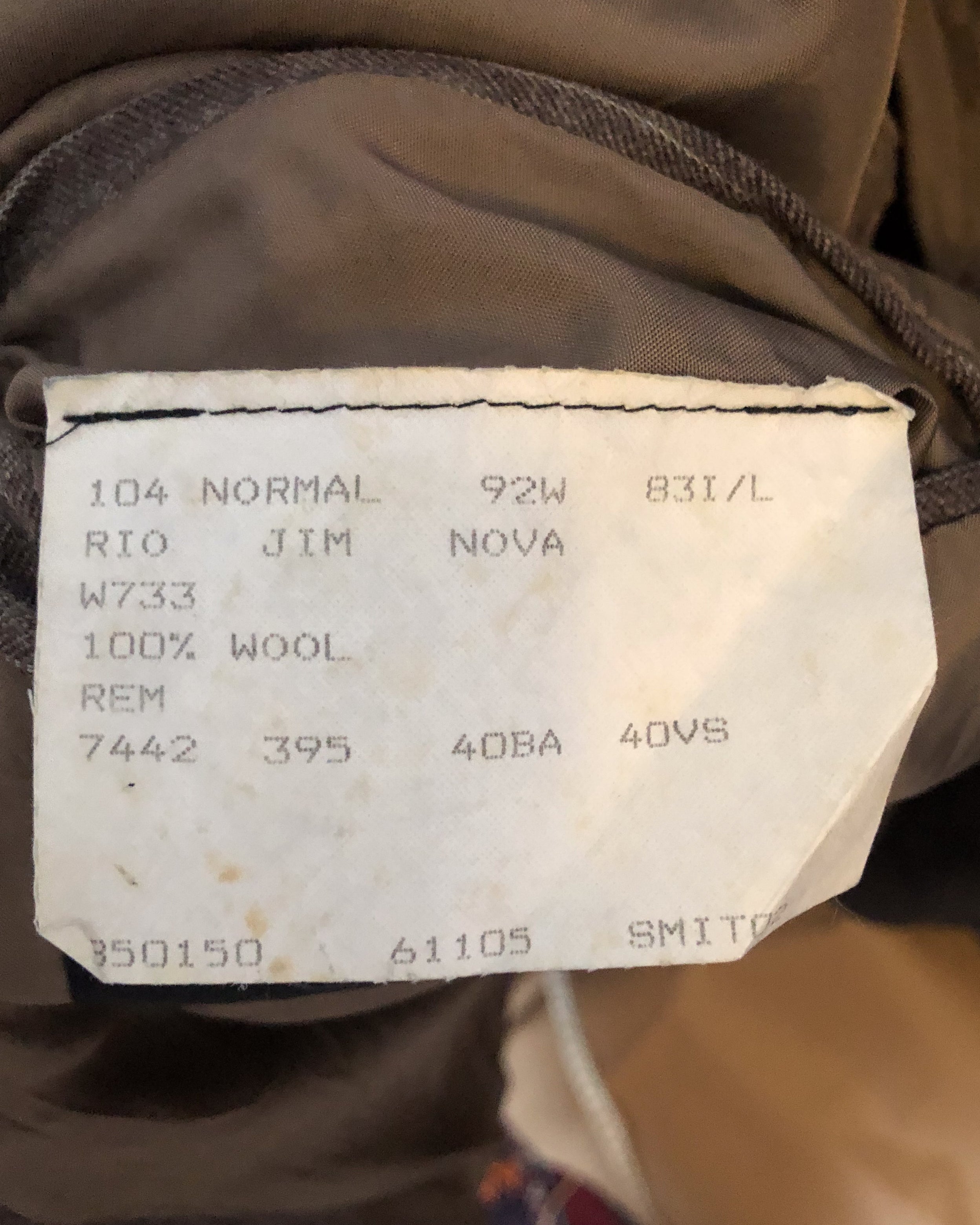 1970S thrashed Rembrandt 3 piece suit