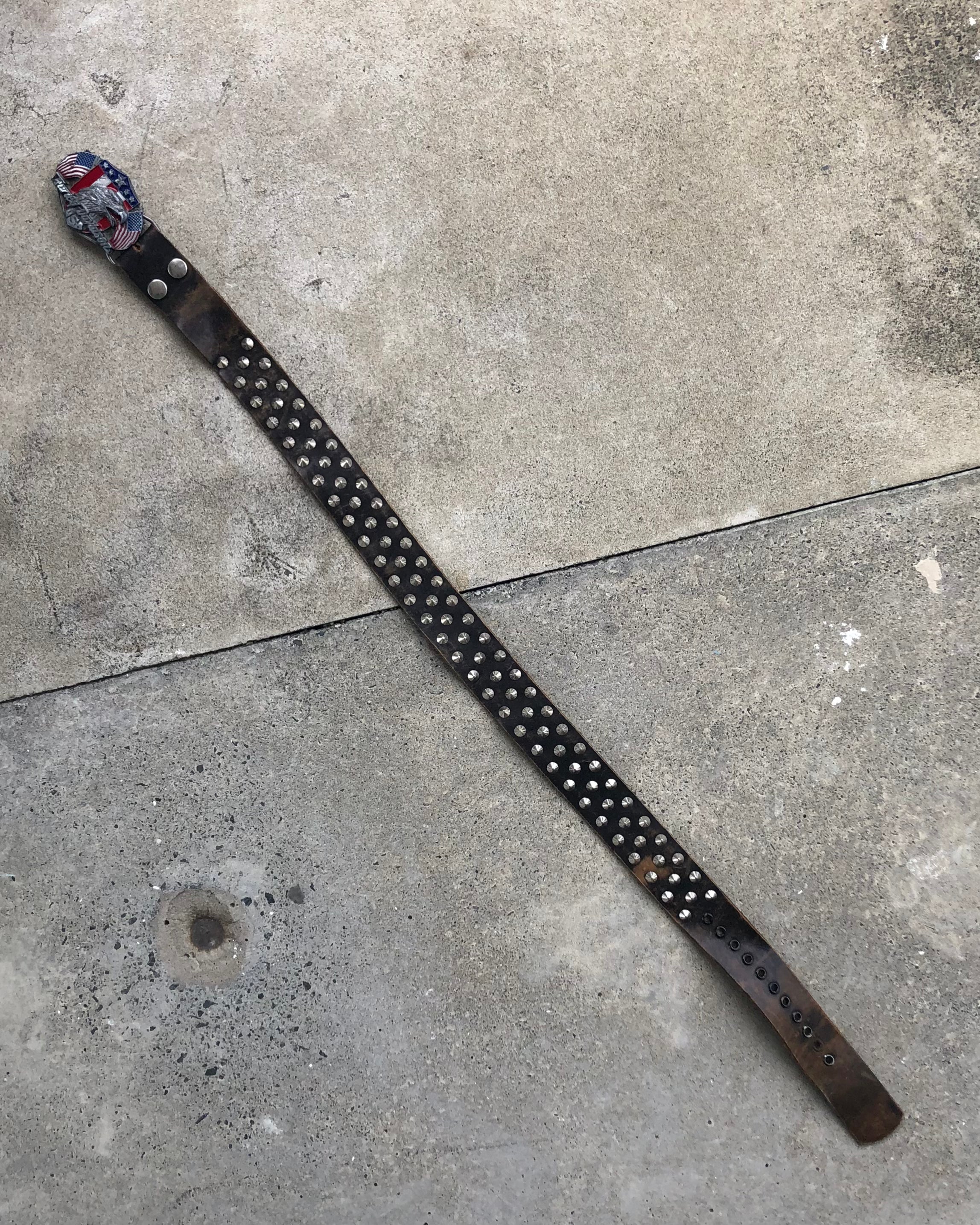 80s Distressed Studded Belt