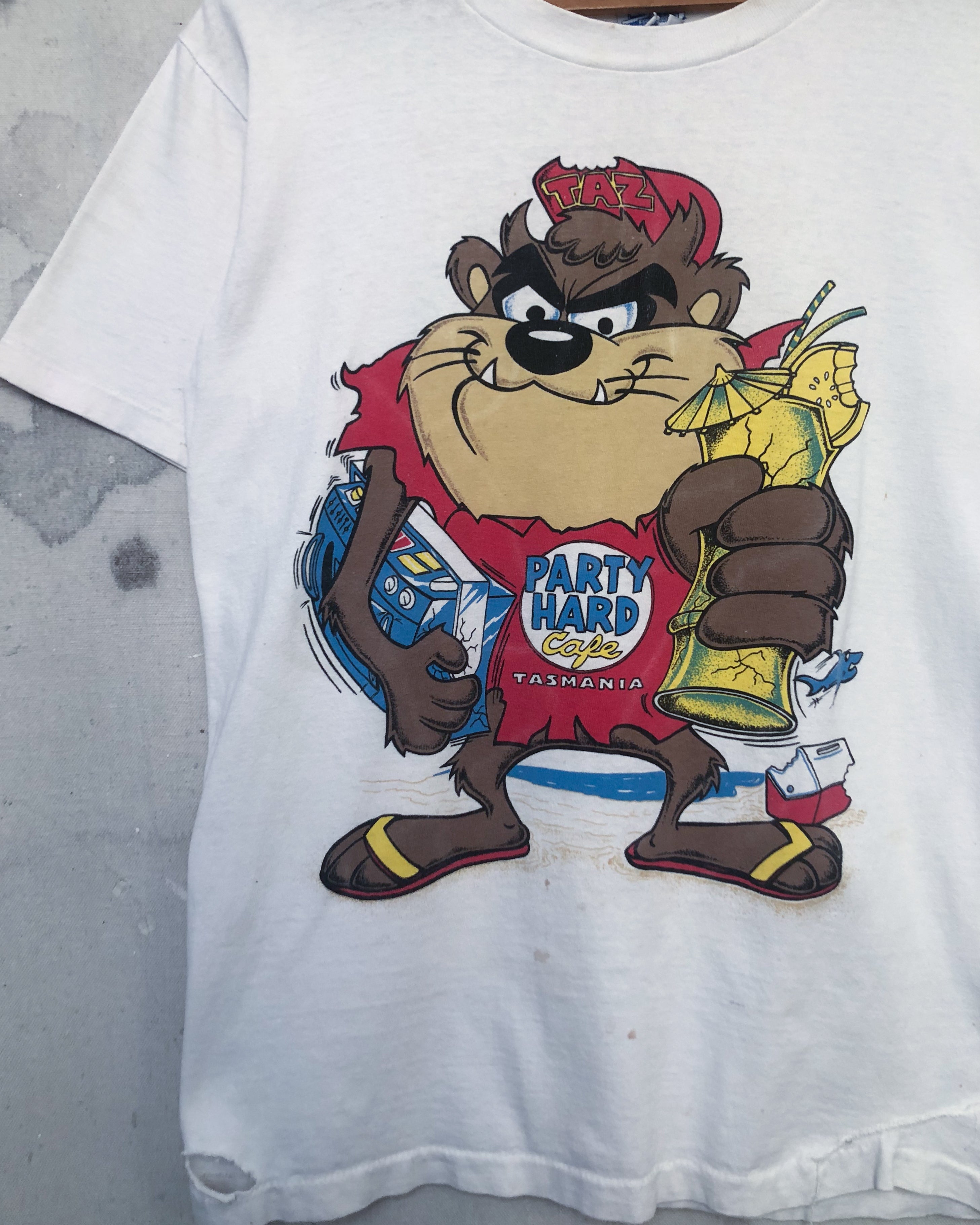 1990S Thrashed And Repaired Taz Tee - M