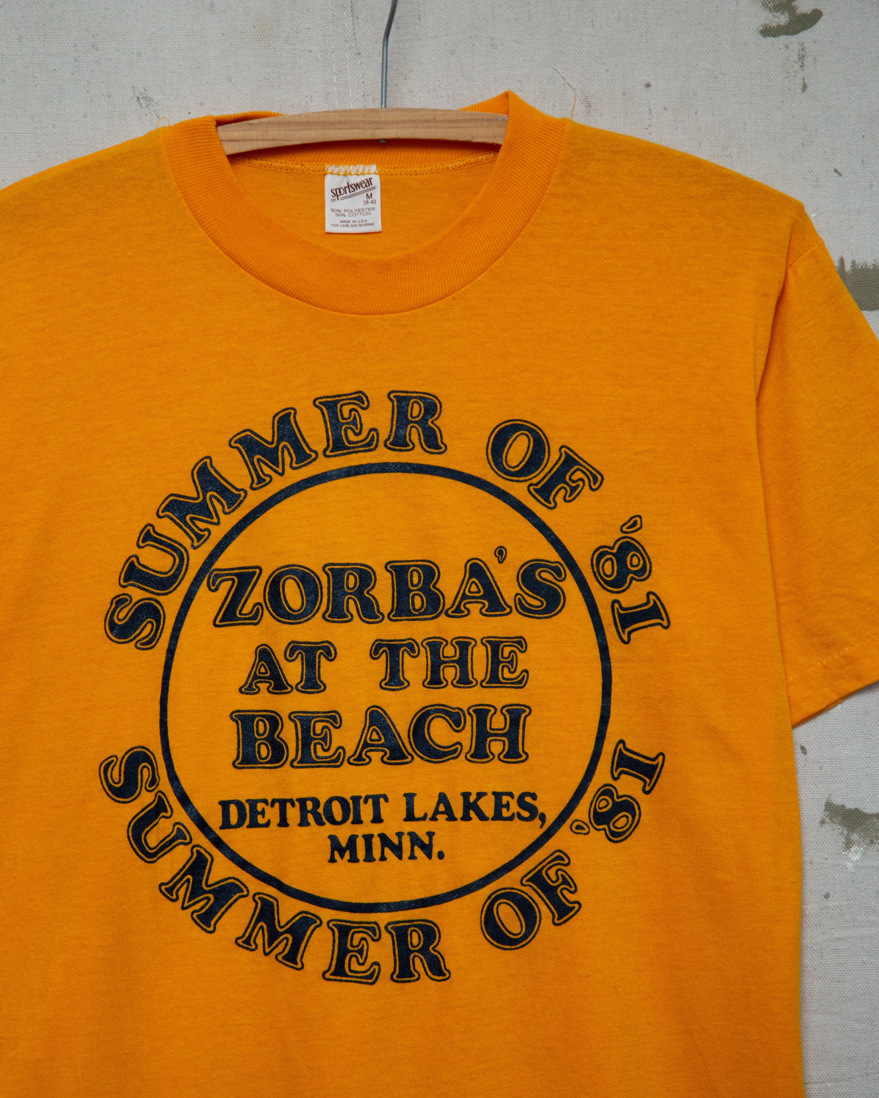 1980S Zorbas At The Beach Tee - M